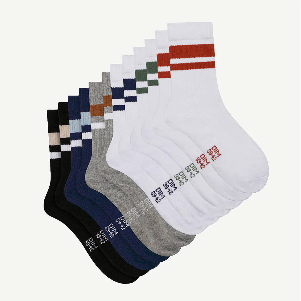 Lot de 6 paires de chaussettes homme en coton Multicolore EcoDim Sport - Image 2