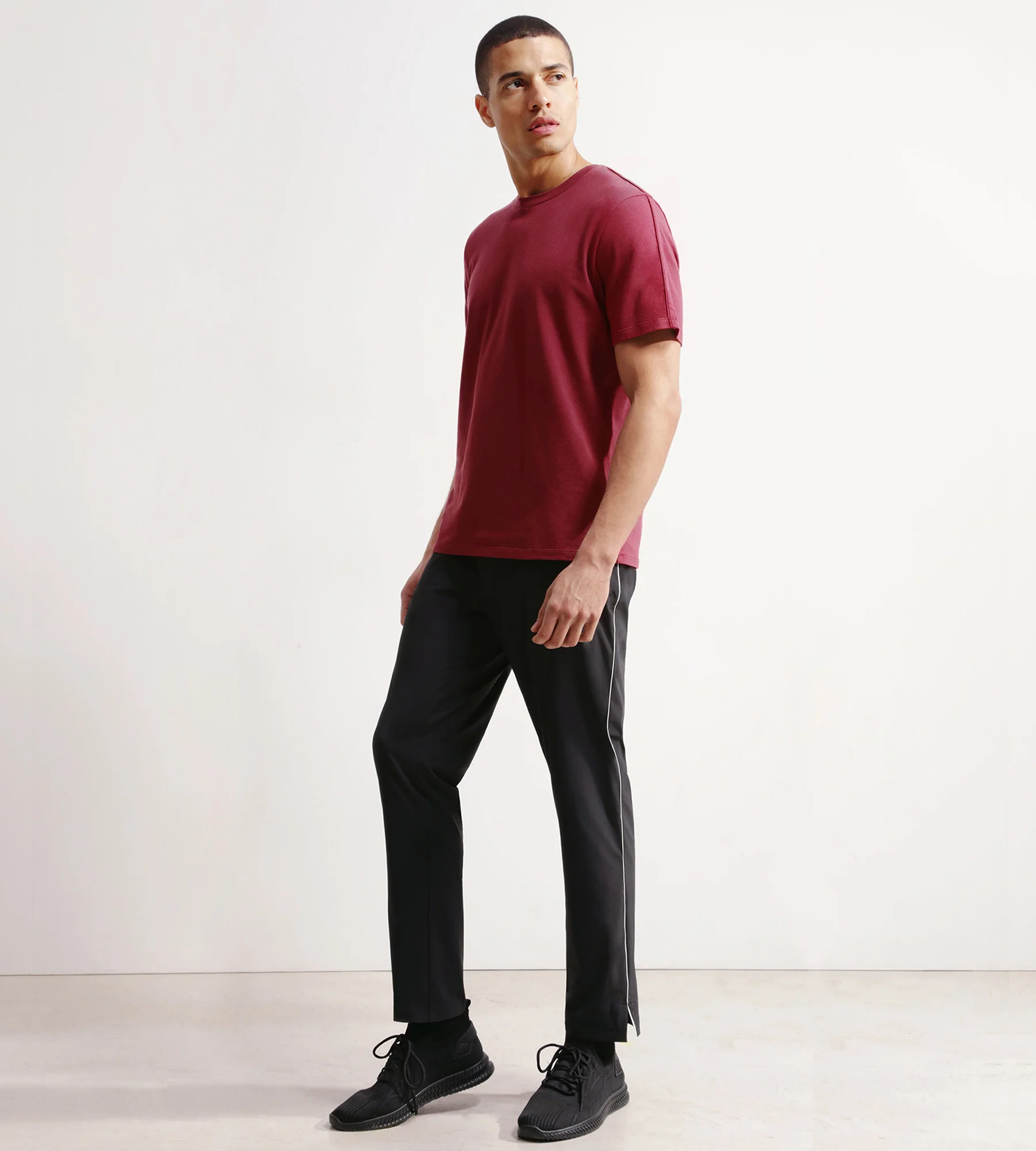 Pantalon de sport chino pour homme en jersey stretch Noir Dim Move - Image 6