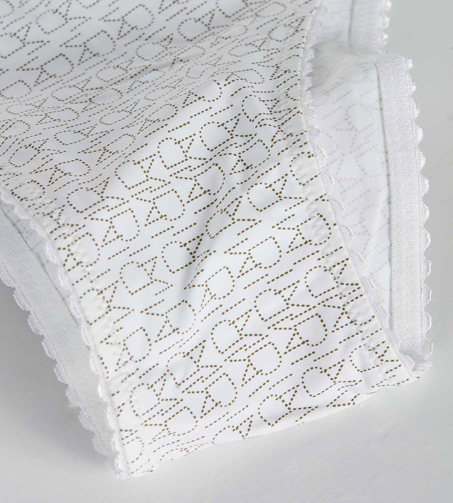 Shorty blanc fille imprimé logo Dim Touch - Image 3