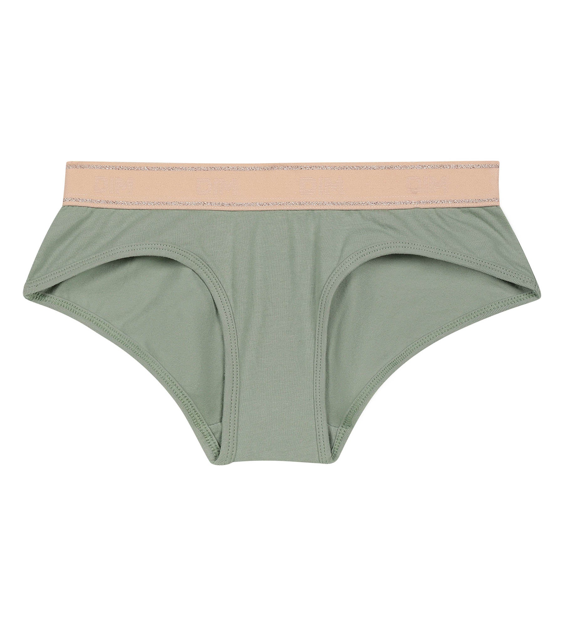 Shorty fille Vert Sauge et Rose Dim Sport
