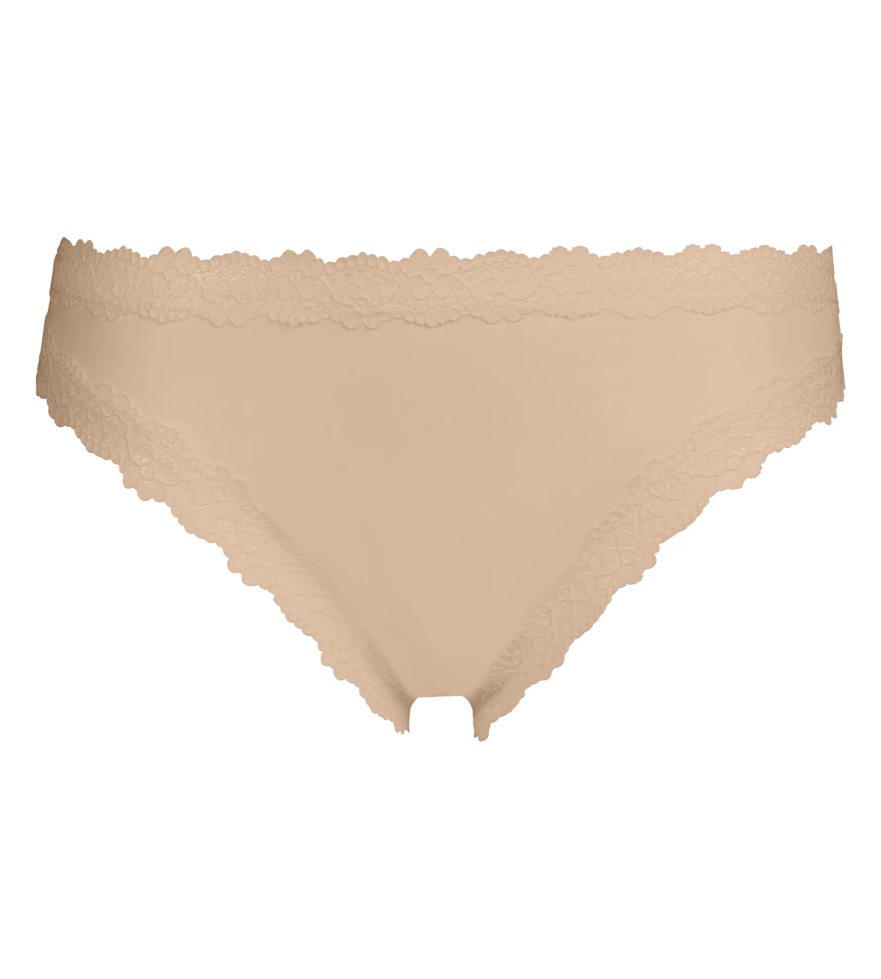 Slip brésilien femme invisible en microfibre et dentelle Nude Dim - Image 5