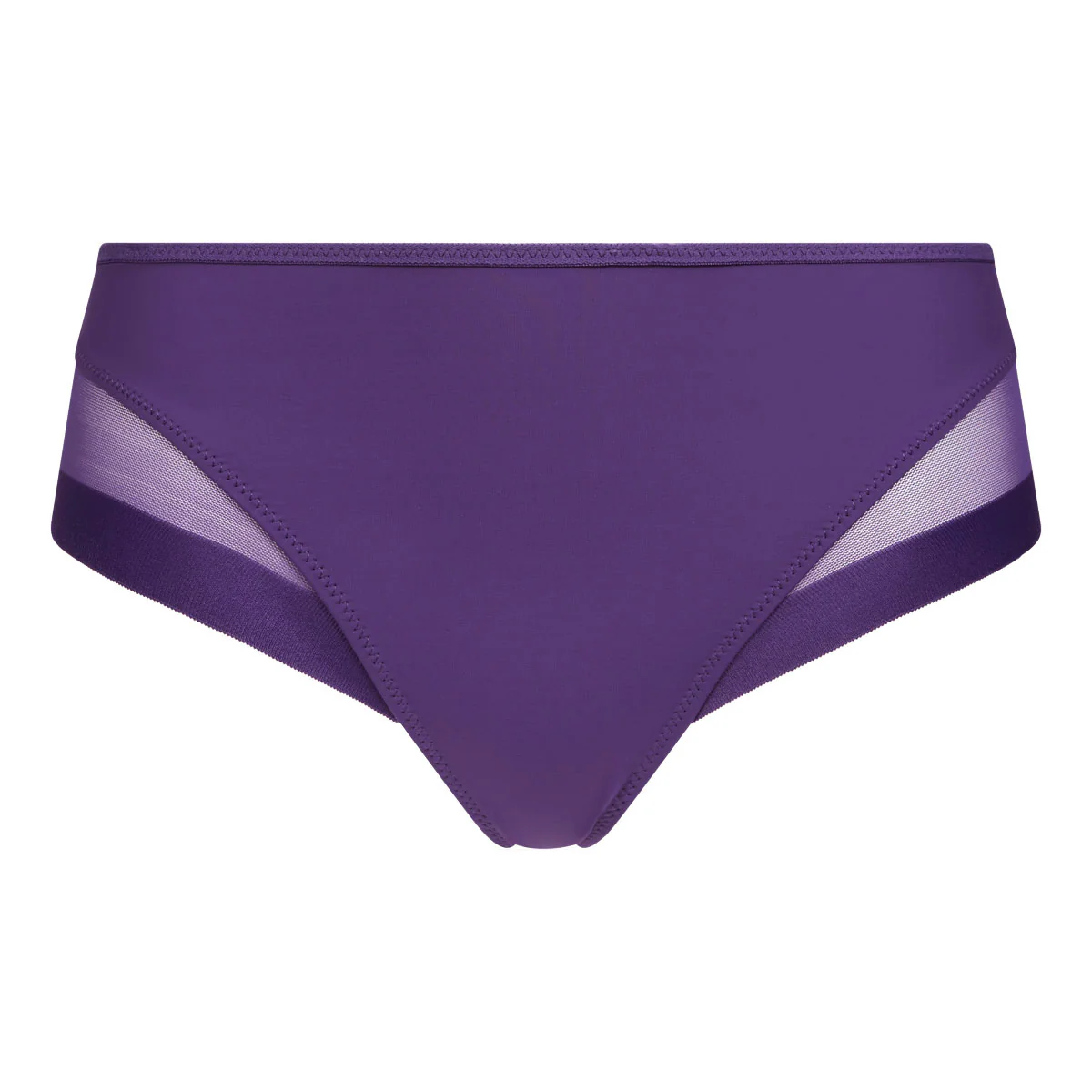 Slip femme en microfibre et tulle Violet Aubergine Generous Dim - Image 5