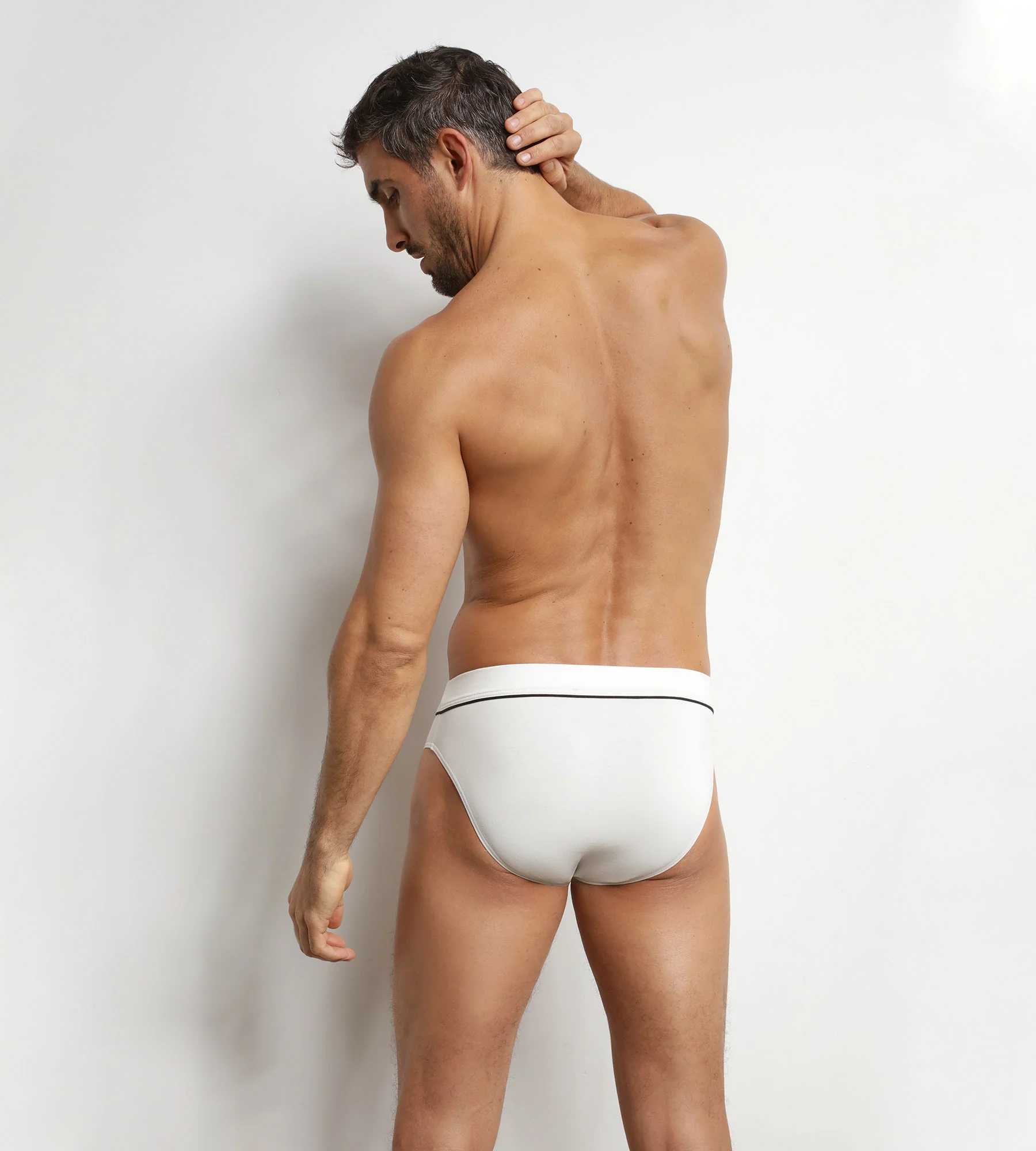 Slip homme en coton modal Blanc Écru Dim Gentleman - Image 2