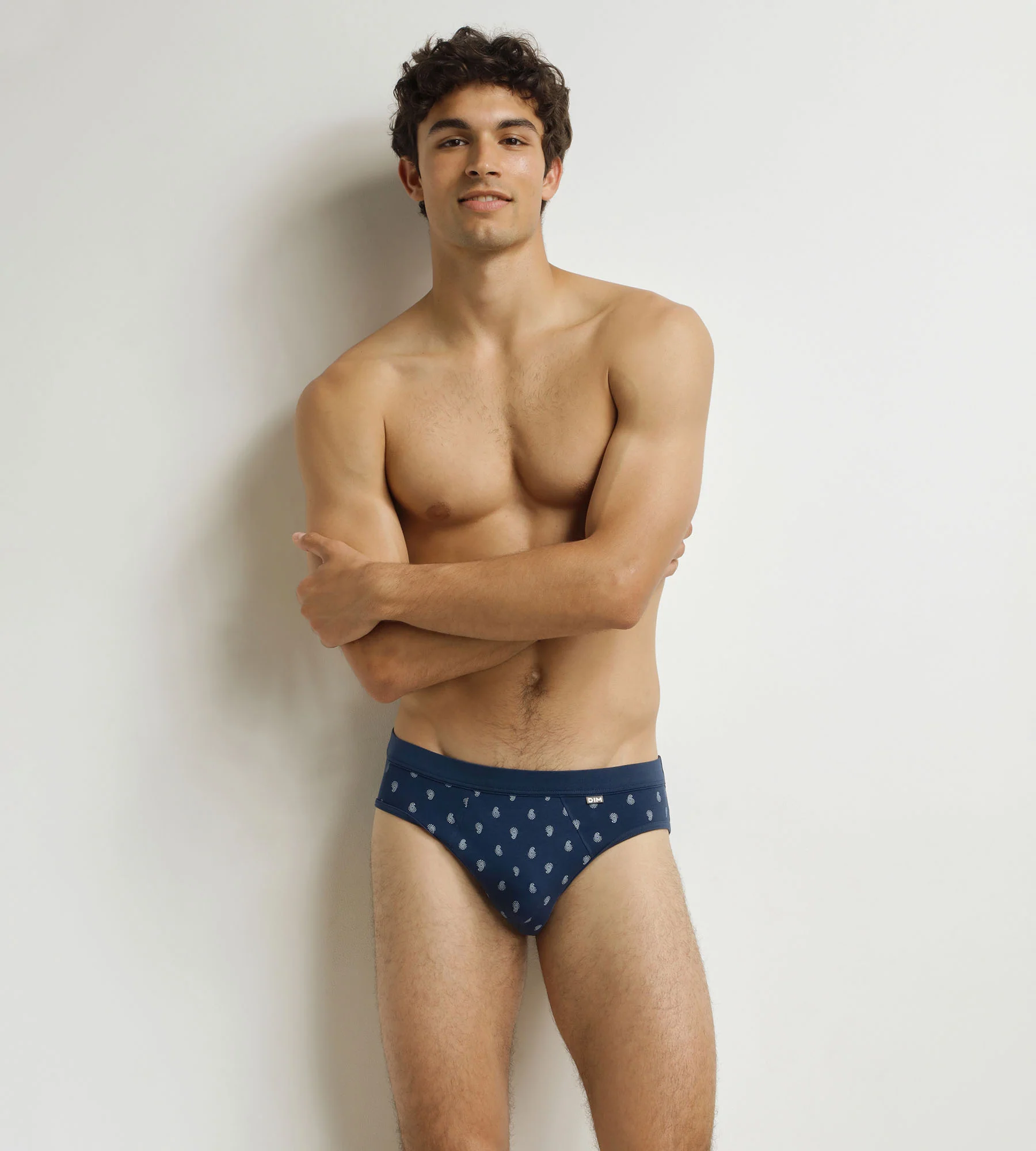 Slip homme Noir à motif gouttes Classic Coton