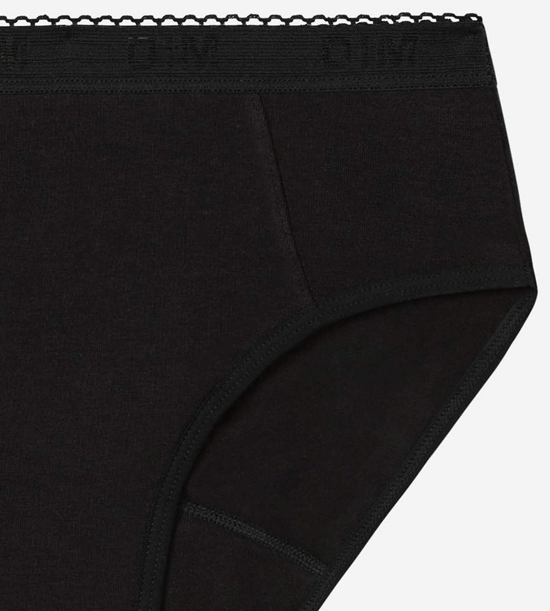Slip menstruel fille coton bio Noir Flux très abondant Dim My Protect - Image 5