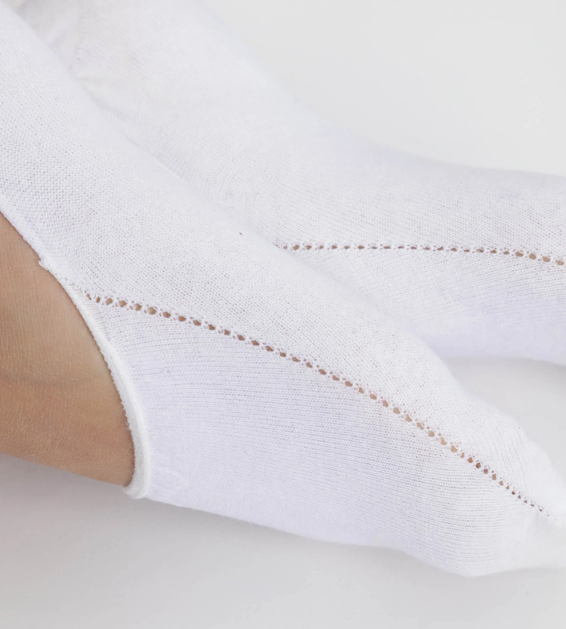 Socquettes courtes femme spécial baskets en coton Blanc Dim Invisifit - Image 3