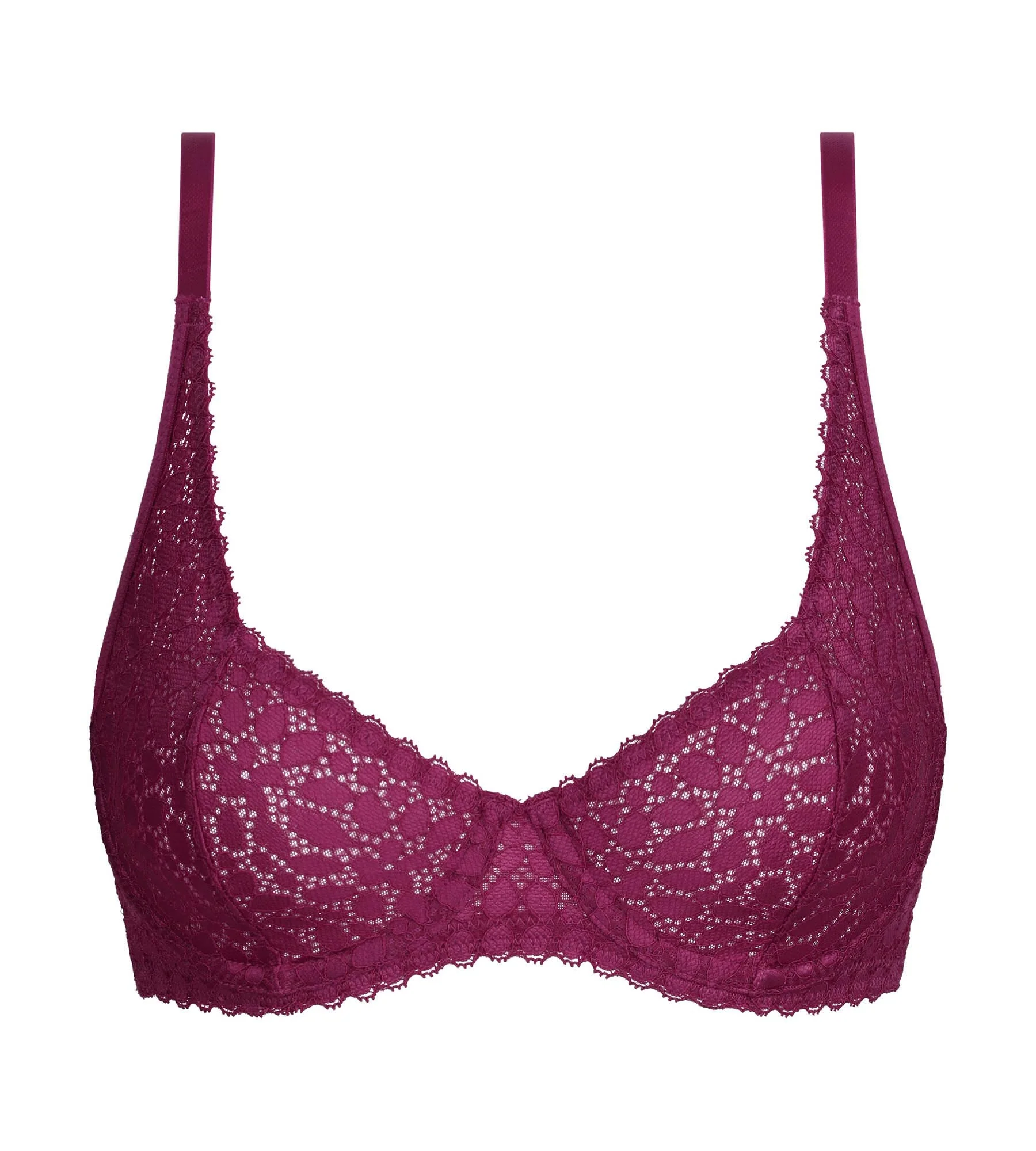Soutien-gorge à armatures en dentelle florale fruits rouges Daily Dentelle - Image 6