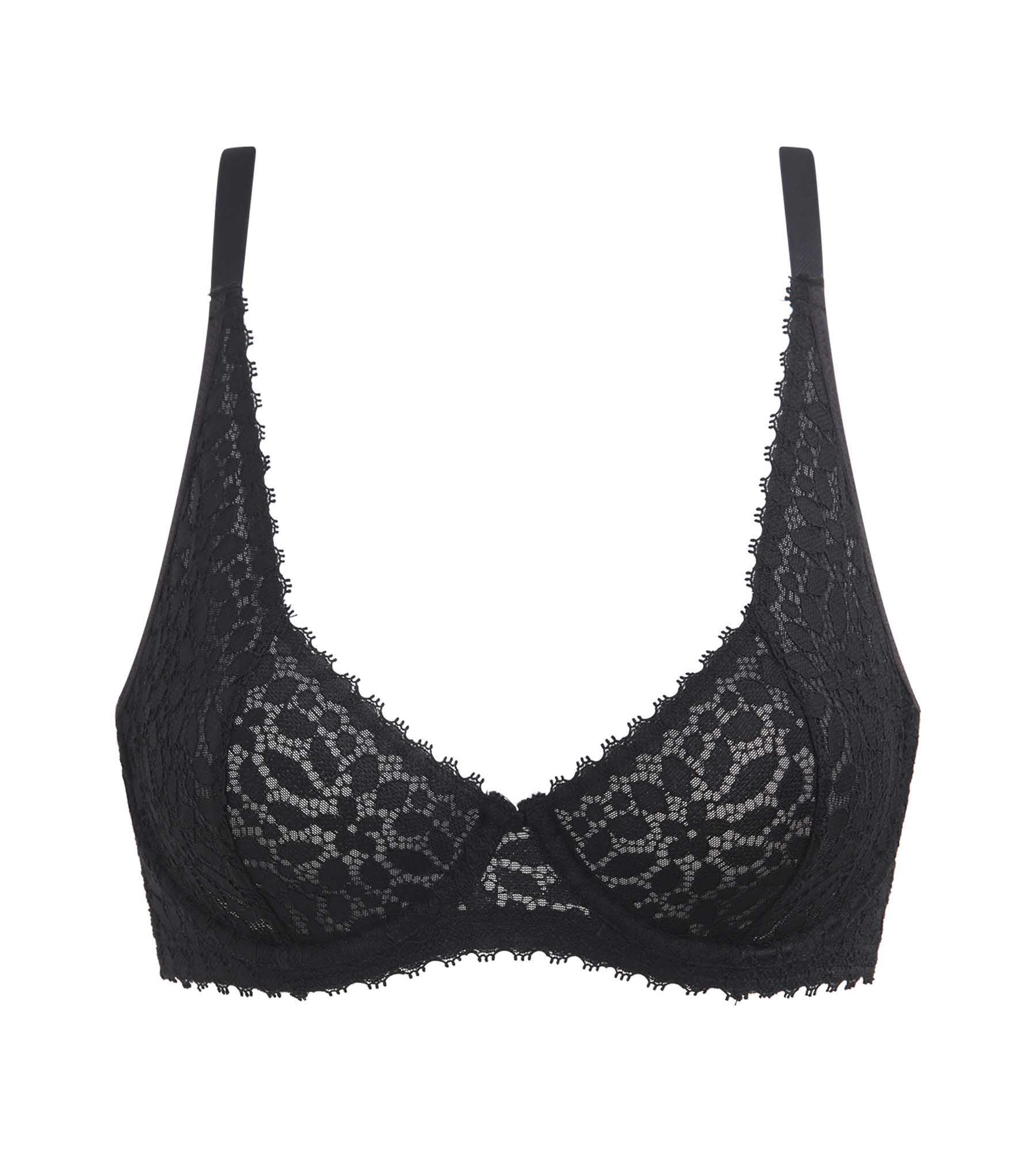 Soutien-gorge à armatures en dentelle florale Noir Daily Dentelle - Image 5