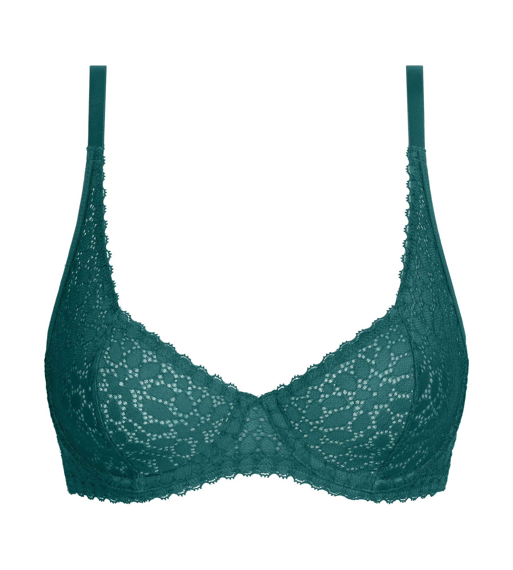 Soutien-gorge à armatures en dentelle florale vert Daily Dentelle - Image 6
