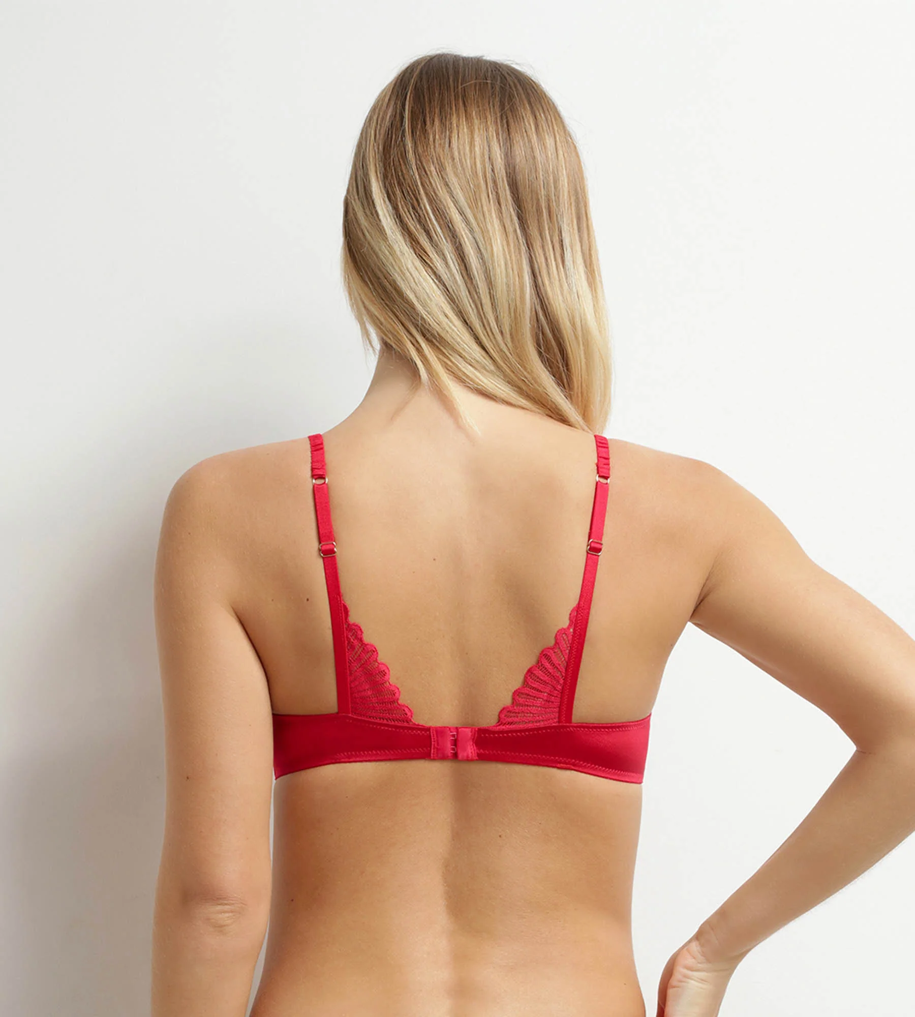 Soutien-gorge à armatures en satin et dentelle Rouge Dim ChocoLove - Image 2