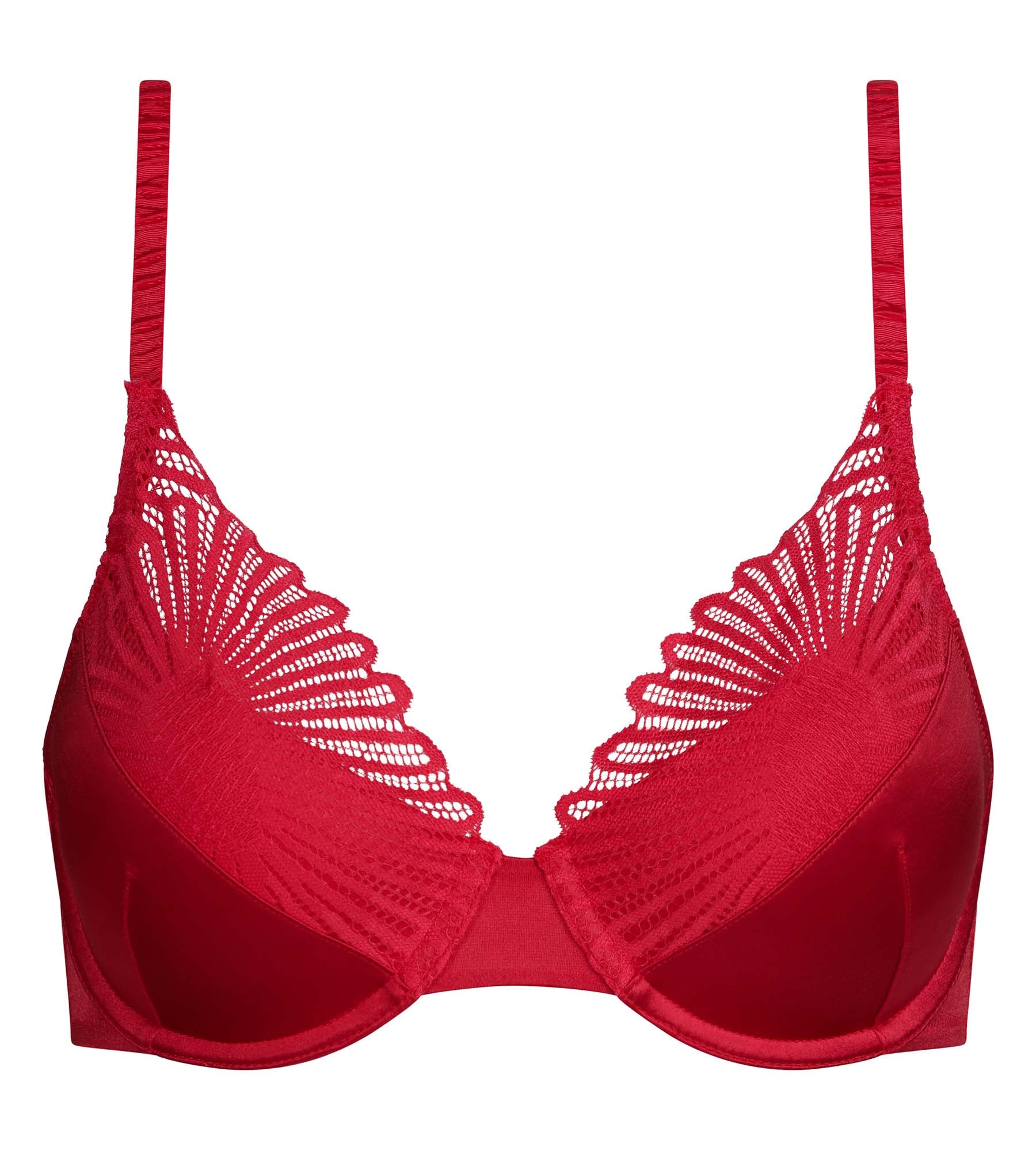 Soutien-gorge à armatures en satin et dentelle Rouge Dim ChocoLove - Image 5