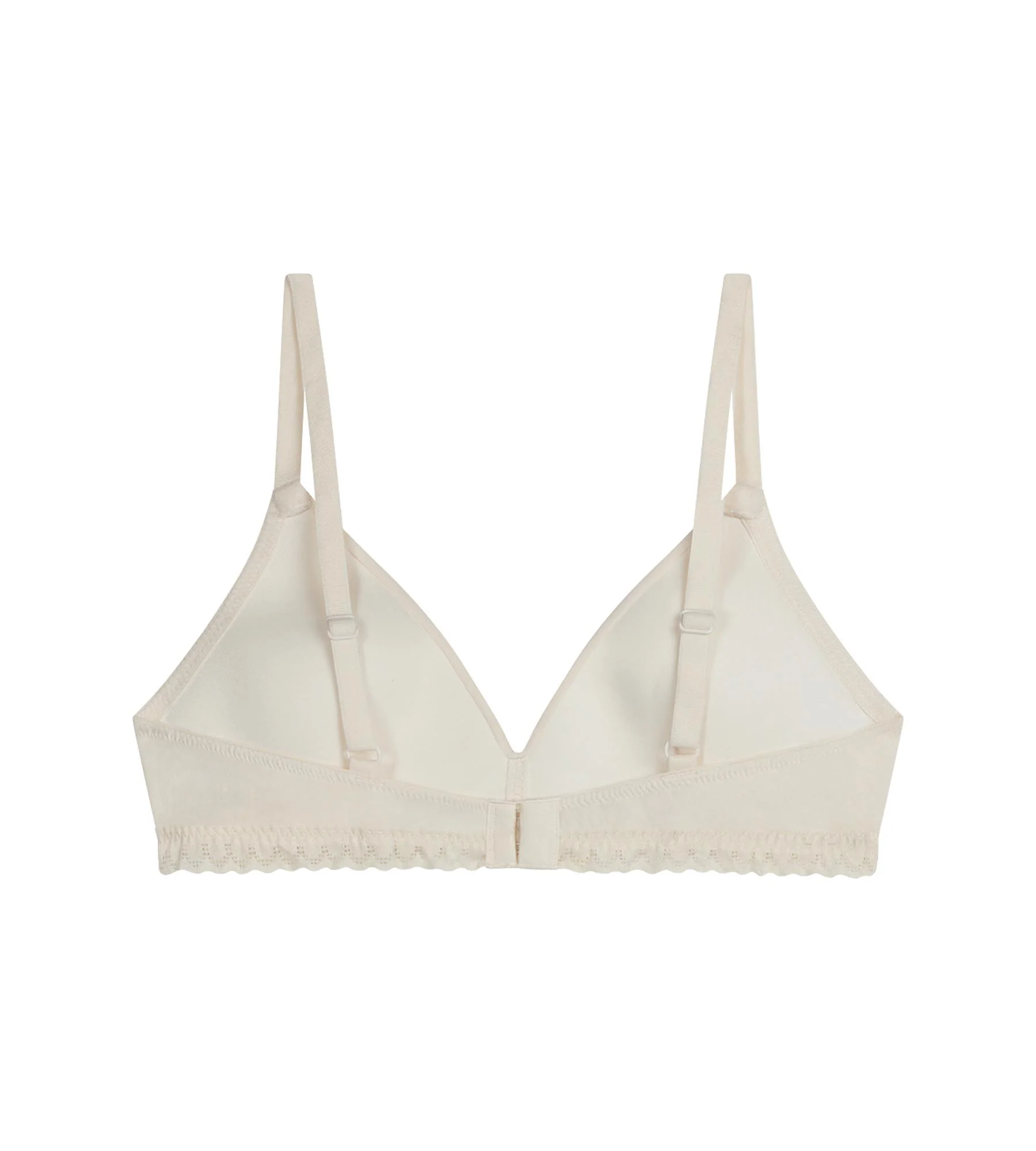 Soutien-gorge ado sans armature en microfibre et dentelle Ivoire Daily - Image 2