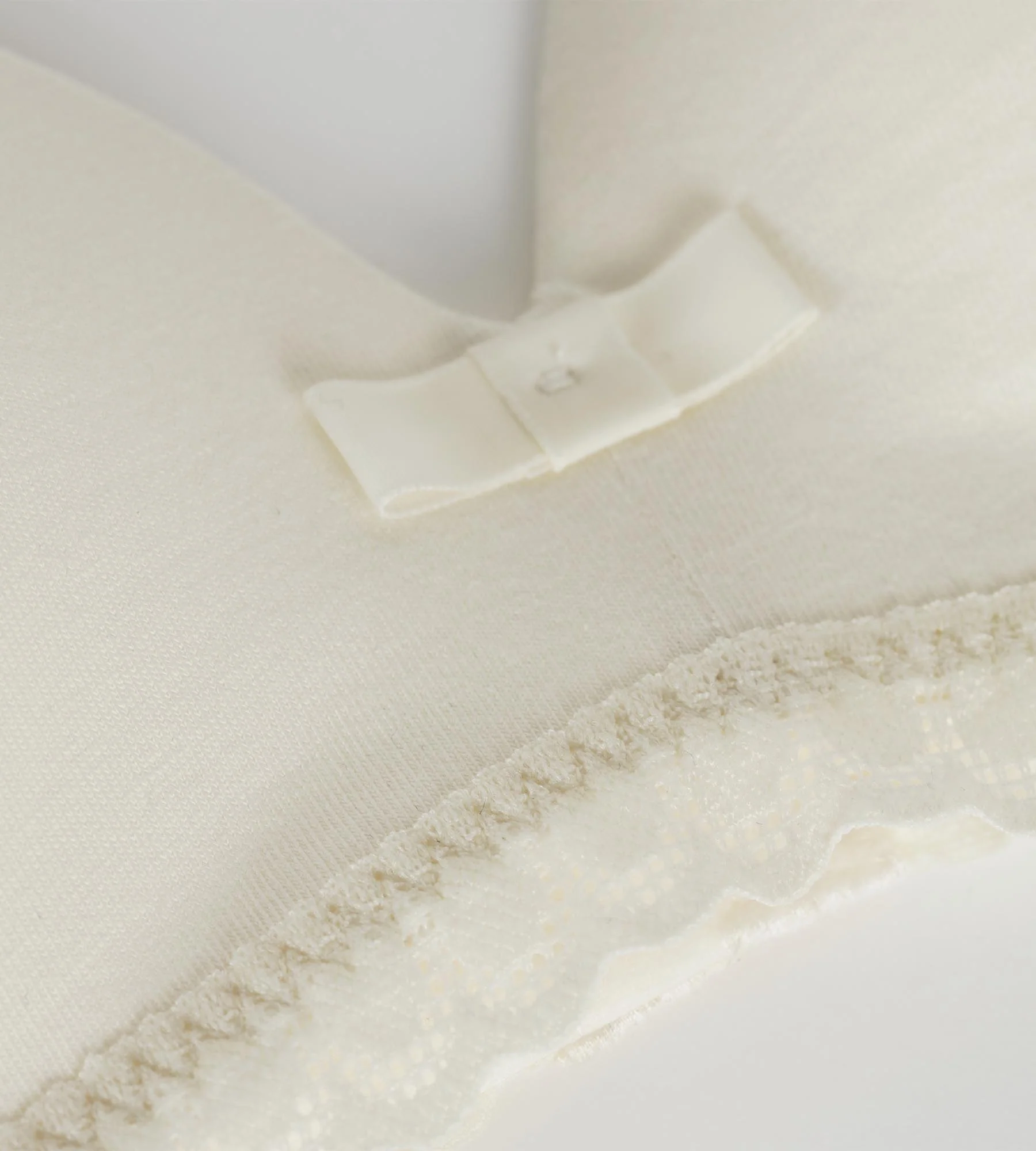 Soutien-gorge ado sans armature en microfibre et dentelle Ivoire Daily - Image 3