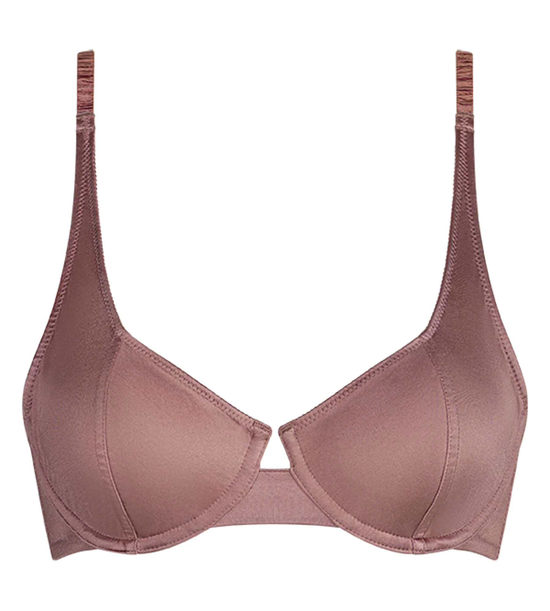Soutien-gorge balconnet à armatures en dentelle Marron Chocolove - Image 6