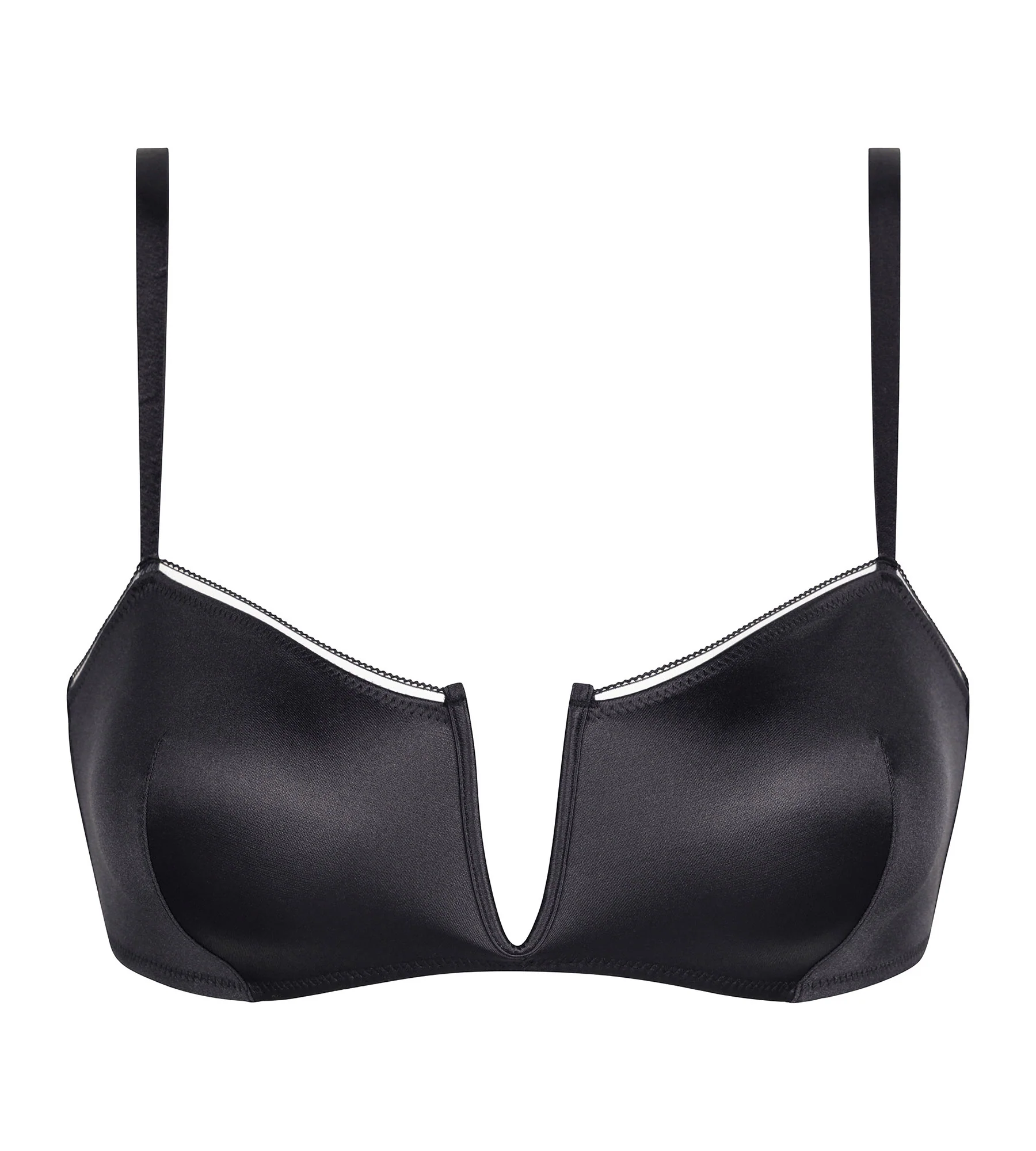 Soutien-gorge bandeau à armatures microfibre satinée Gris Dim Chéri - Image 5