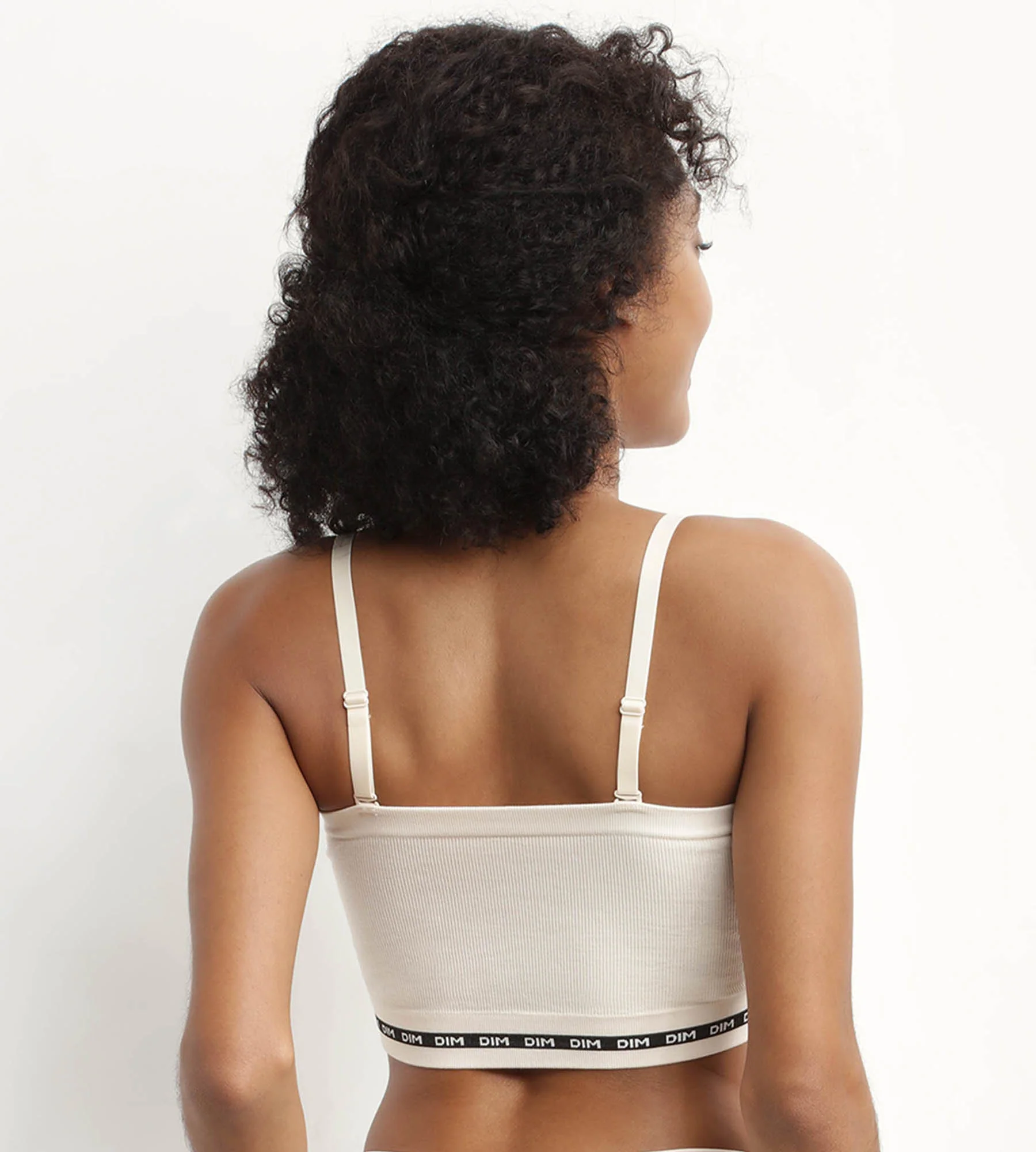 Soutien-gorge bandeau en modal polyamide Beige sans armature Dim Icons Seamless - Image 3