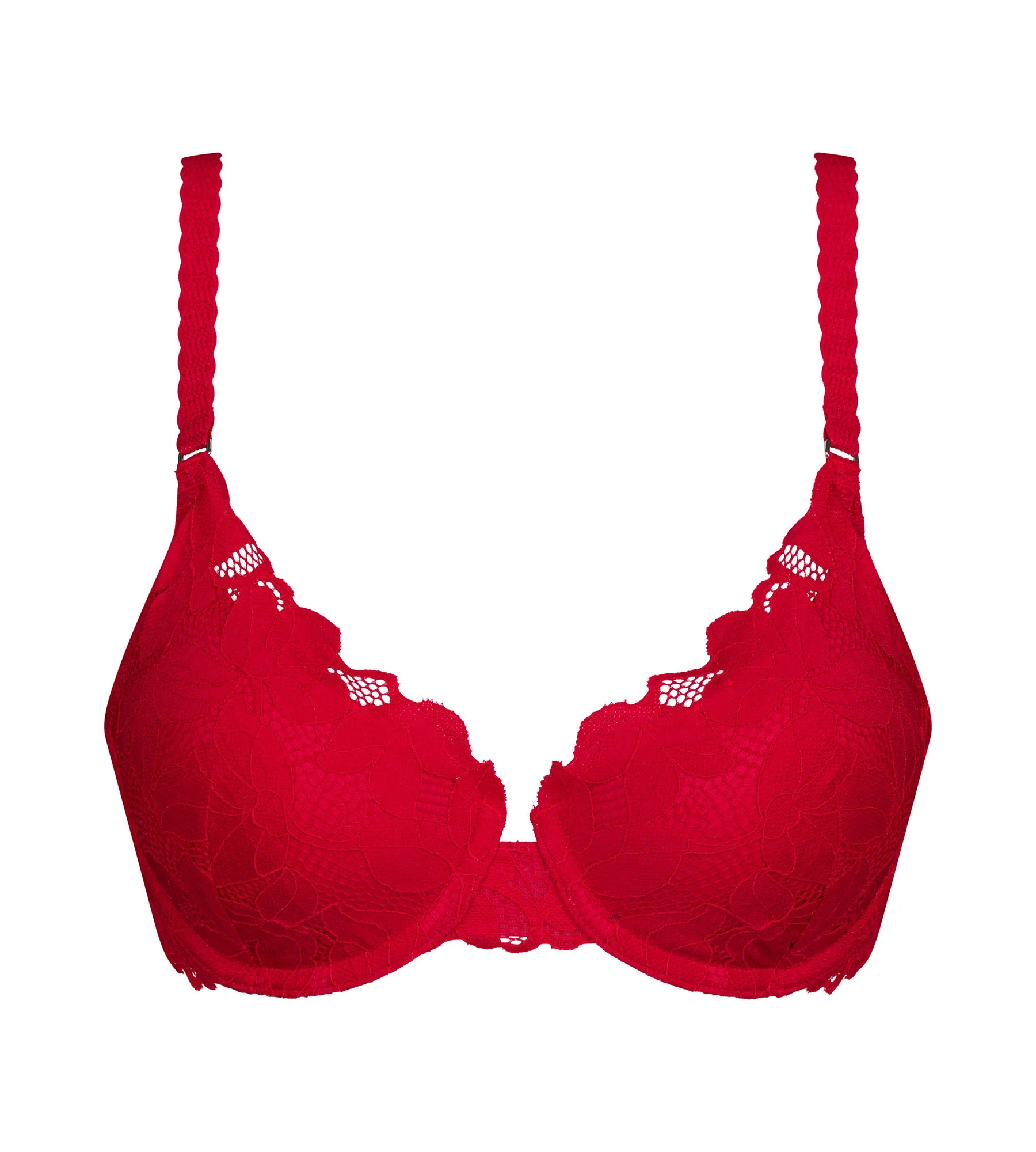 Soutien-gorge corbeille à armatures en dentelle florale Rouge Dim Lacy - Image 5