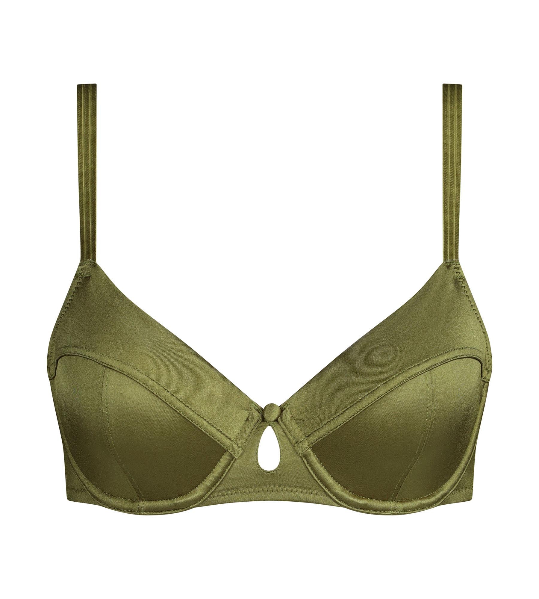 Soutien-gorge corbeille à armatures Vert Kaki Silk Radiance - Image 5