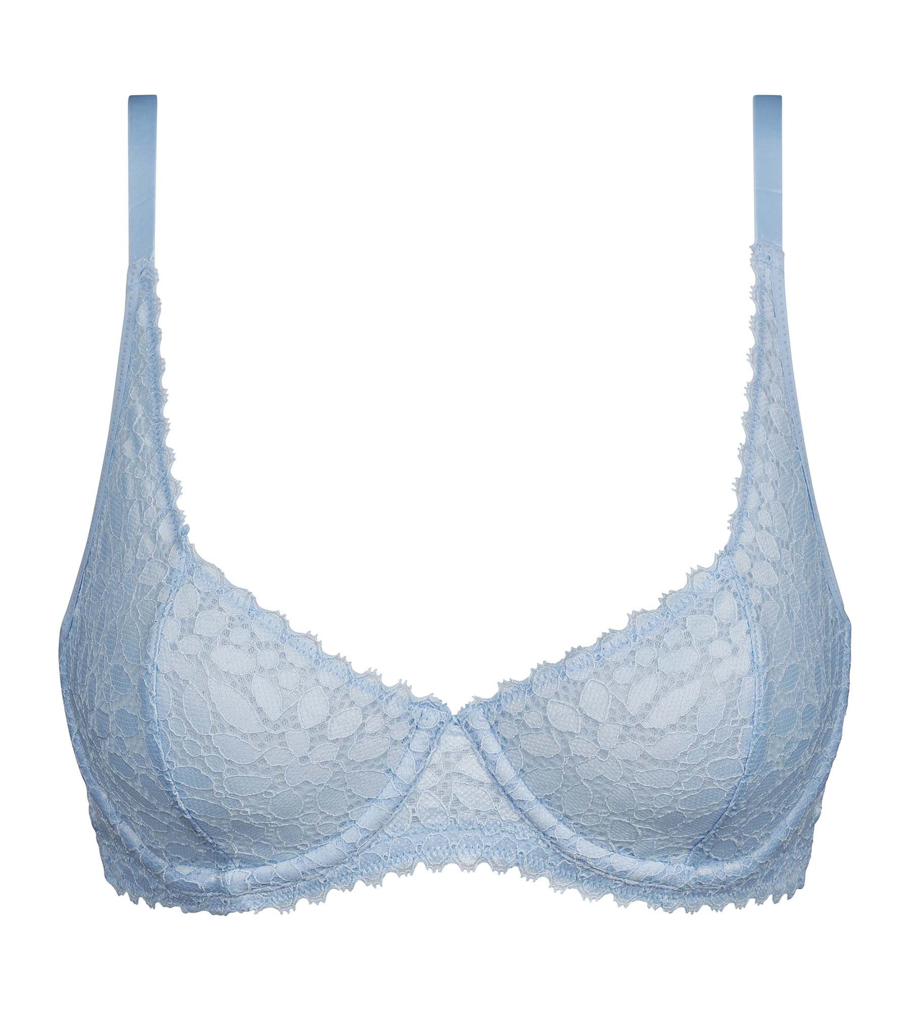 Soutien-gorge emboitant à armatures en dentelle florale Bleu Daily Dentelle - Image 5