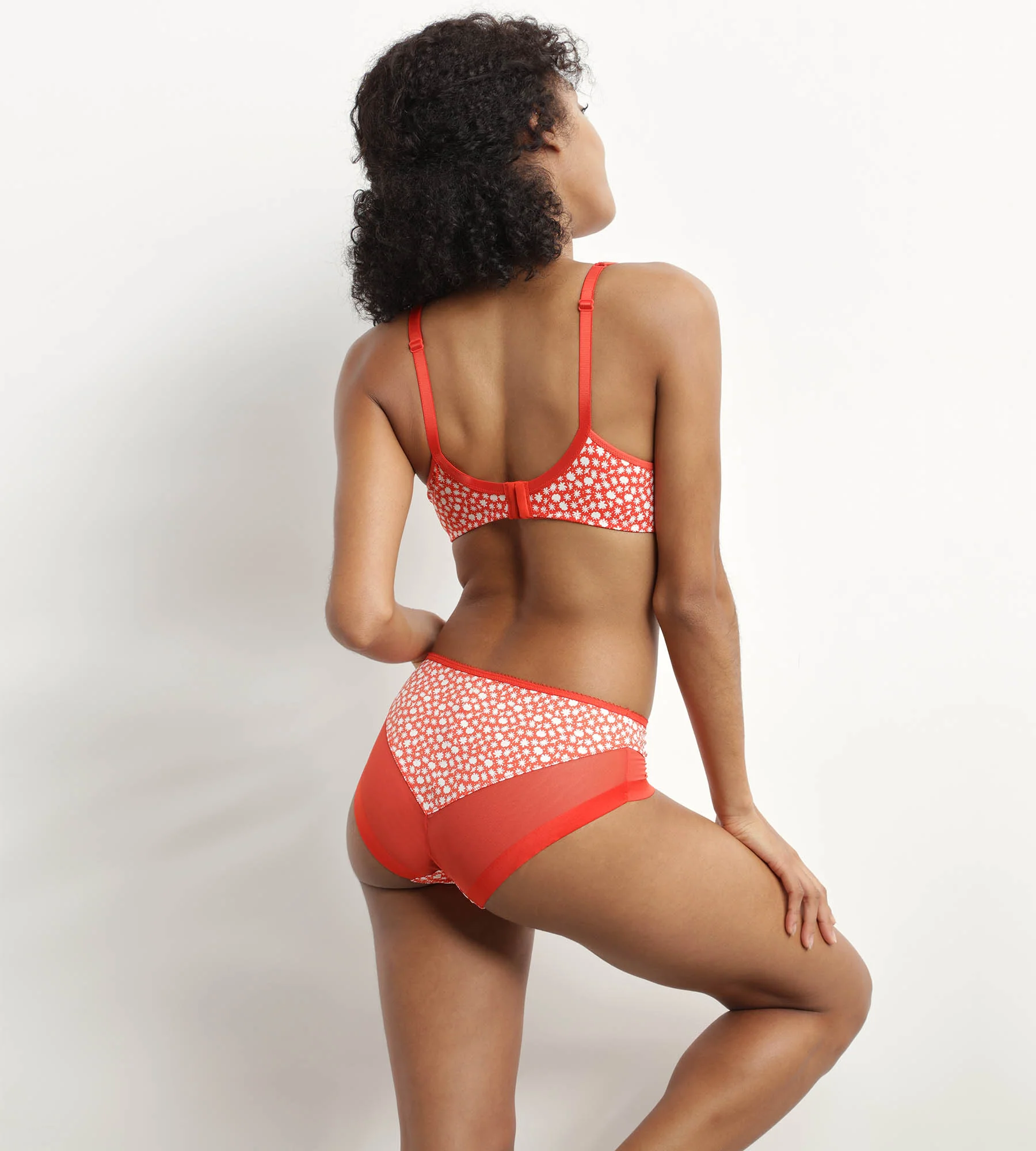 Soutien-gorge emboitant avec armatures Rouge à fleurs Generous Dim - Image 4