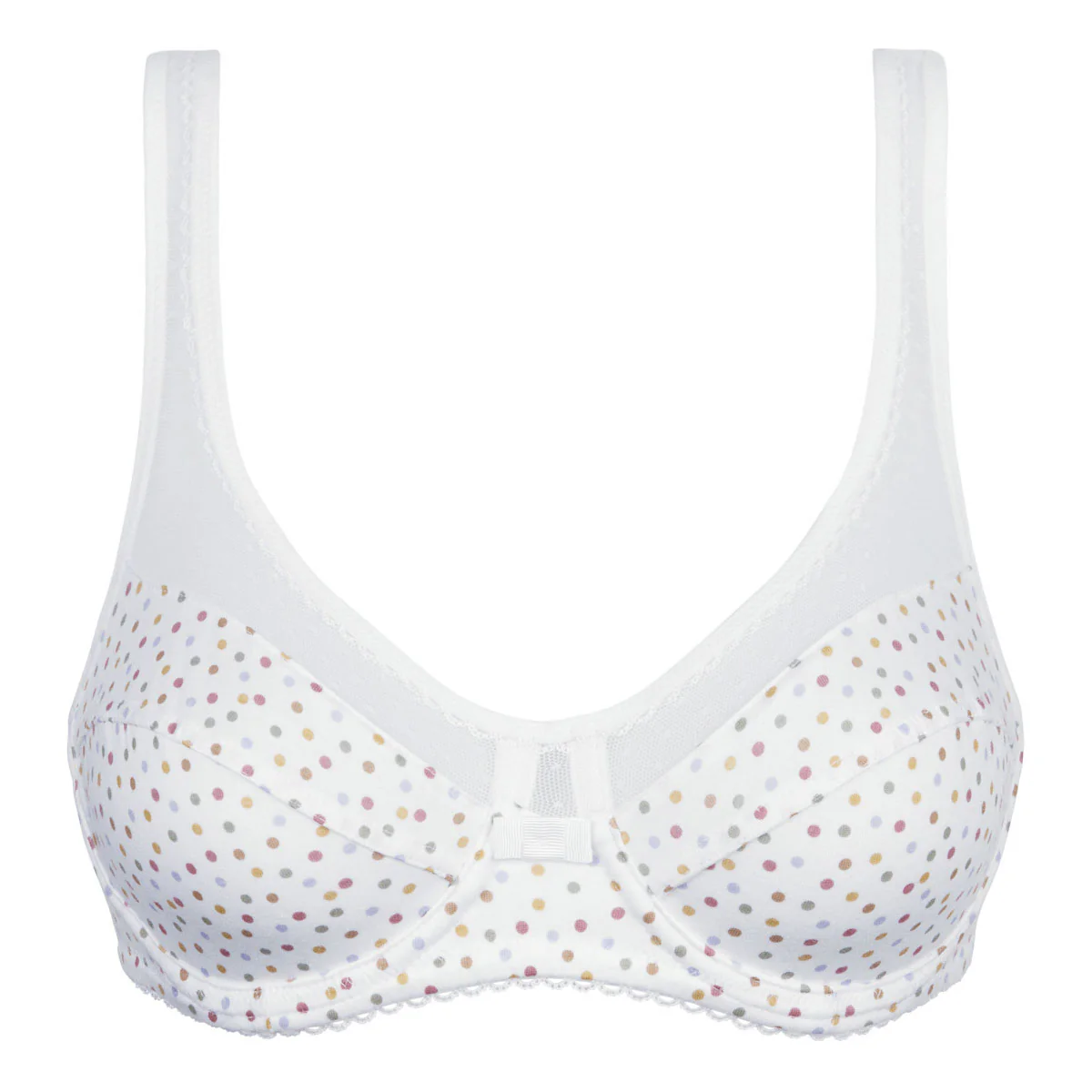 Soutien-gorge emboitant en coton bio et tulle motif pois Generous - Image 5