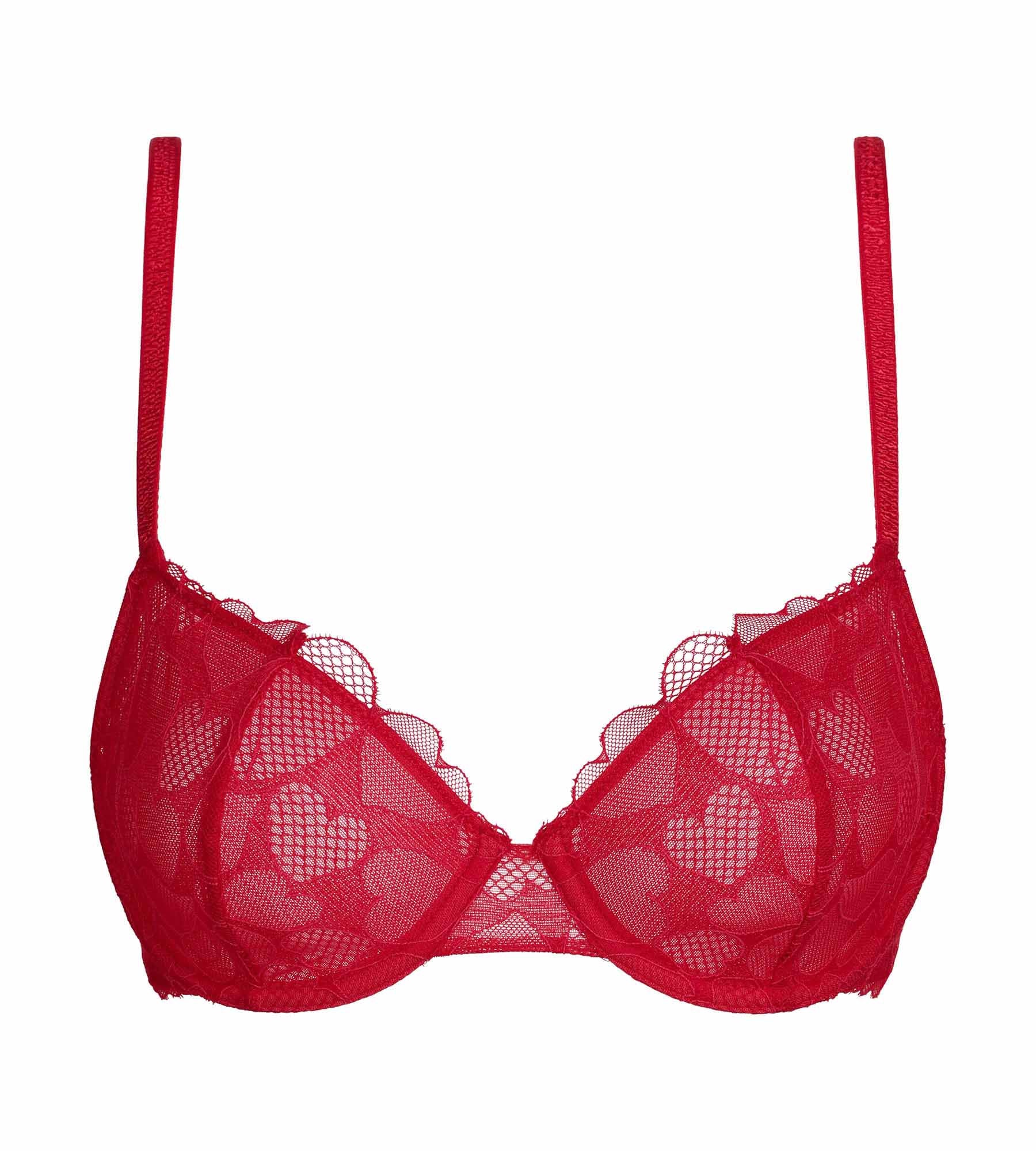 Soutien-gorge emboîtant en dentelle à motif cœur Rouge Red Love - Image 6