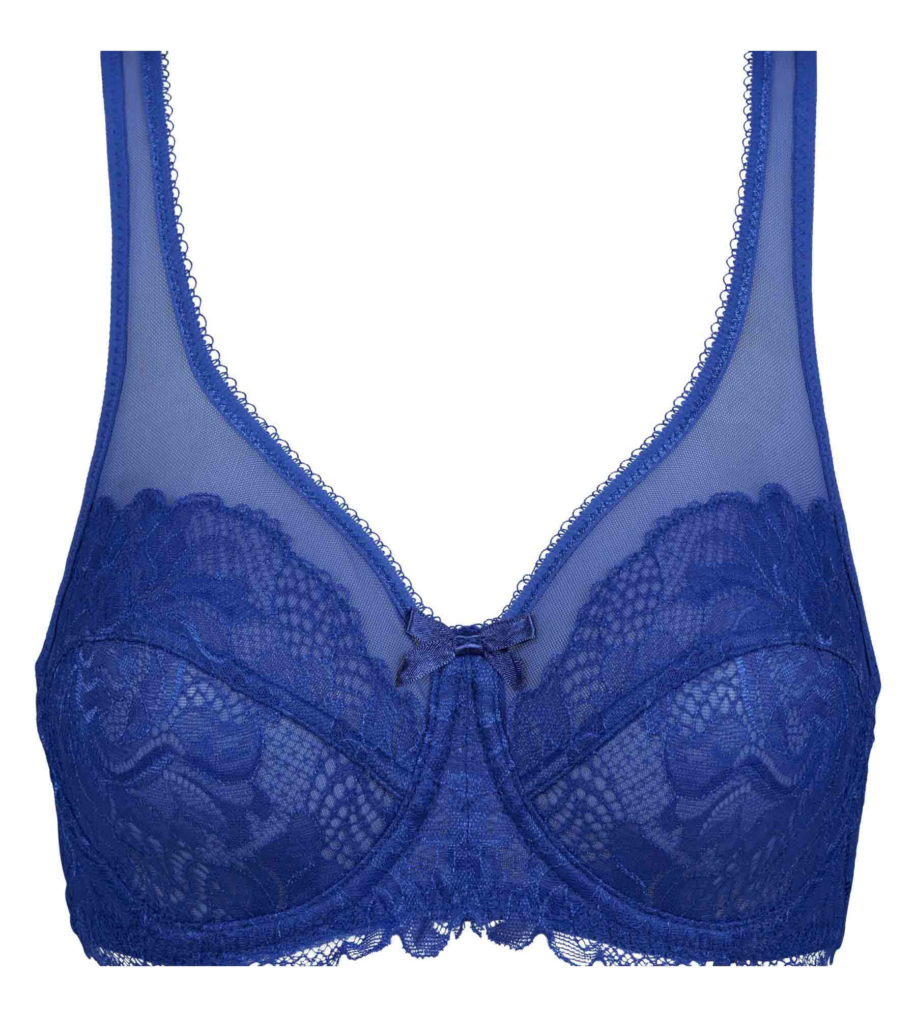 Soutien-gorge emboîtant en dentelle Bleu Stellaire Generous Essentiel - Image 5