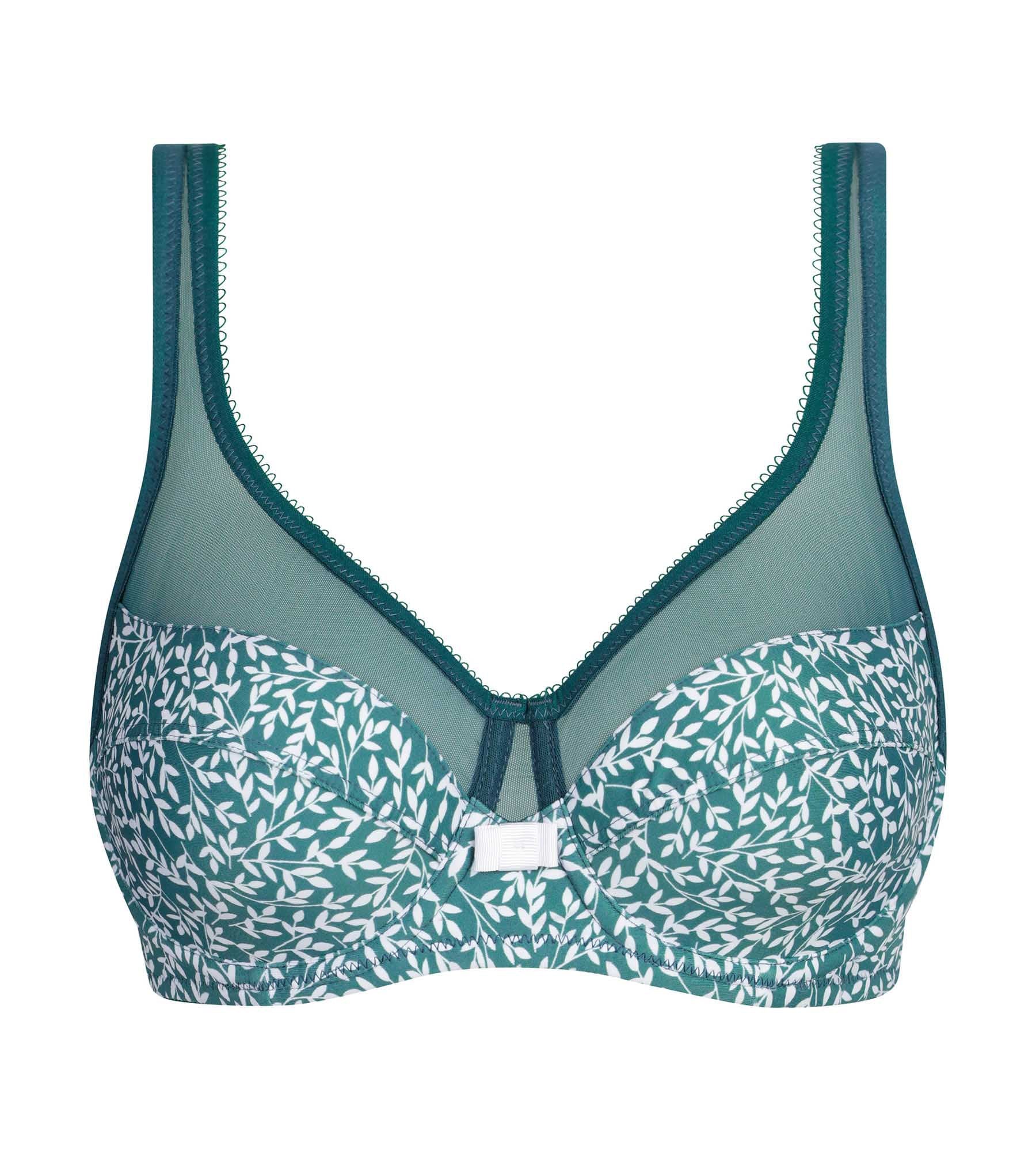 Soutien-gorge emboîtant en microfibre et tulle Vert Hydro Generous - Image 5