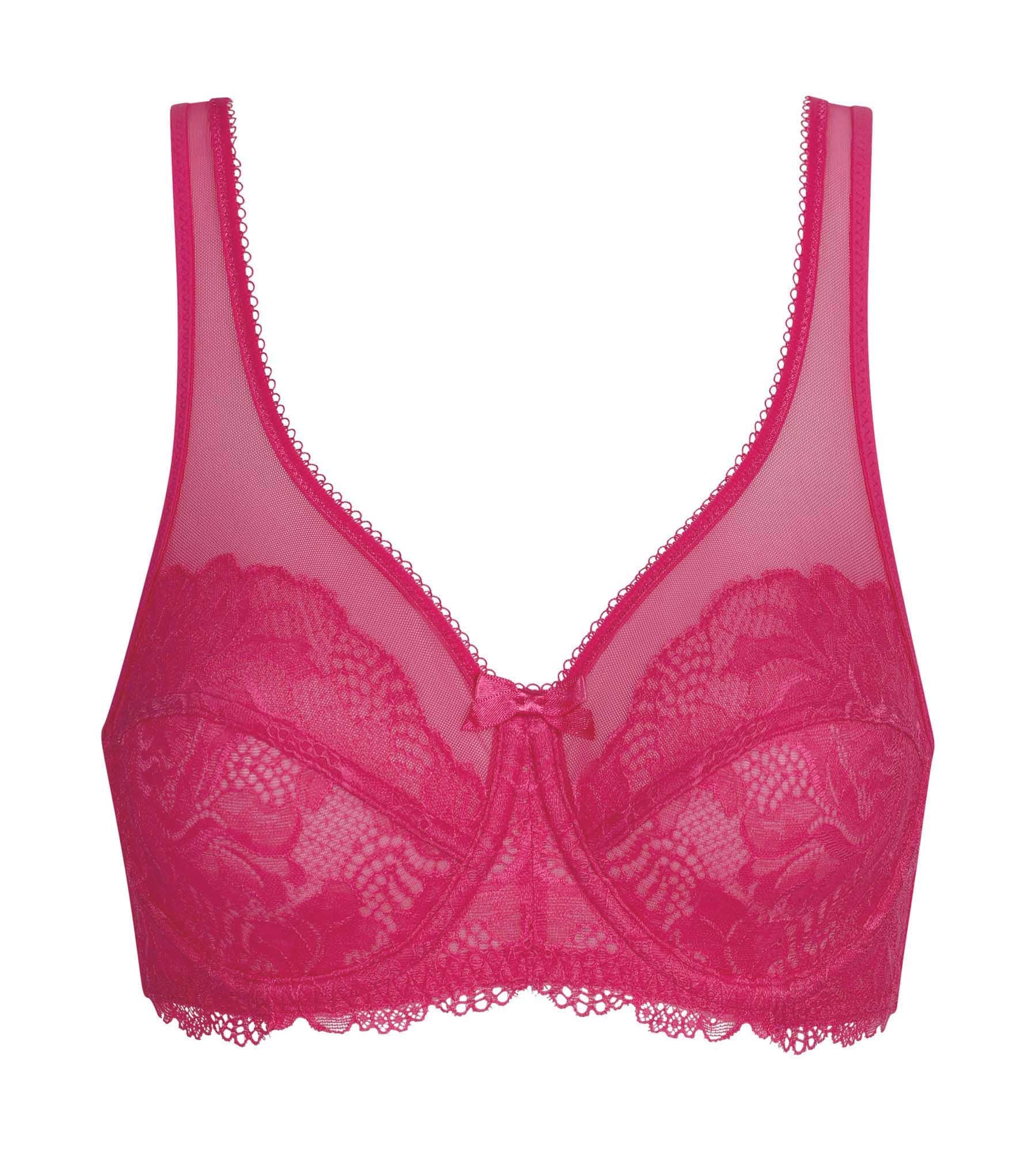 Soutien-gorge emboîtant fuchsia en dentelle Generous Essentiel - Image 5