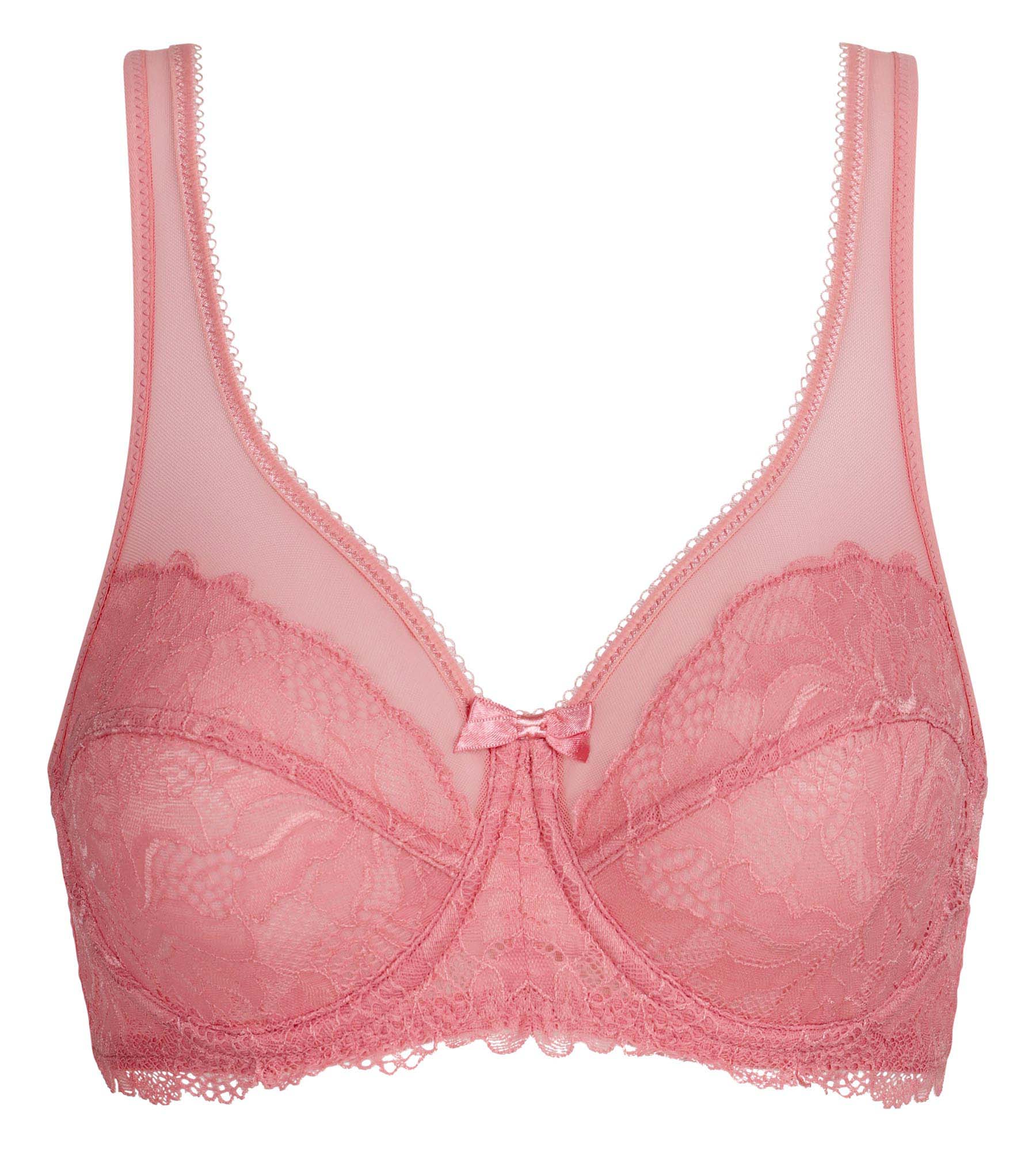 Soutien-gorge emboîtant rose en dentelle Generous Essentiel - Image 5