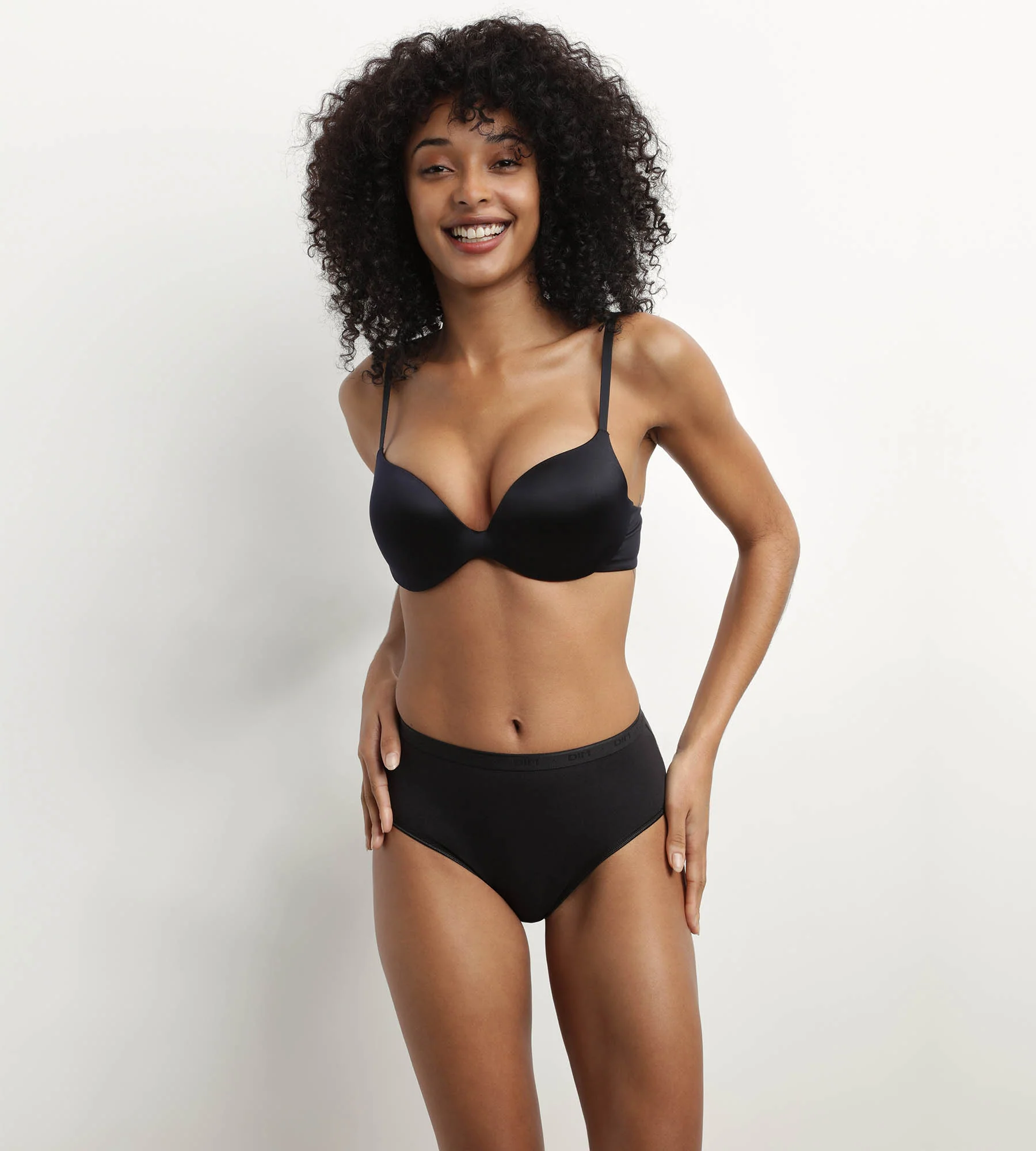 Soutien-gorge femme push-up microfibre Noir Dim Comfort Collection - Image 4