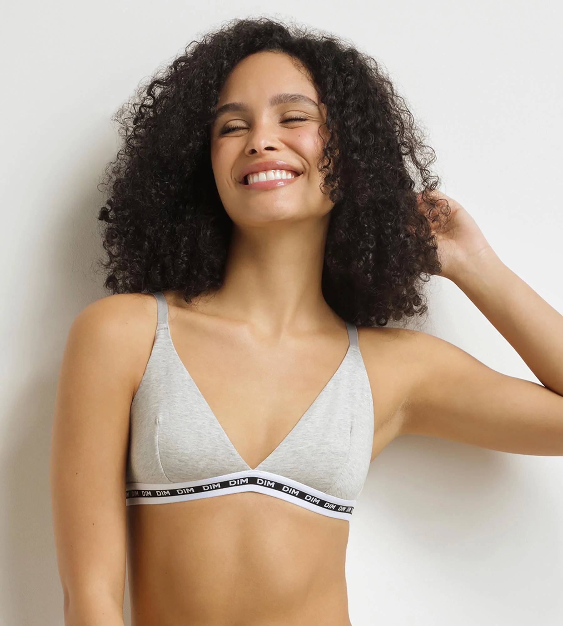 Soutien-gorge femme triangle sans armature Gris Chiné Dim Icons - Image 2
