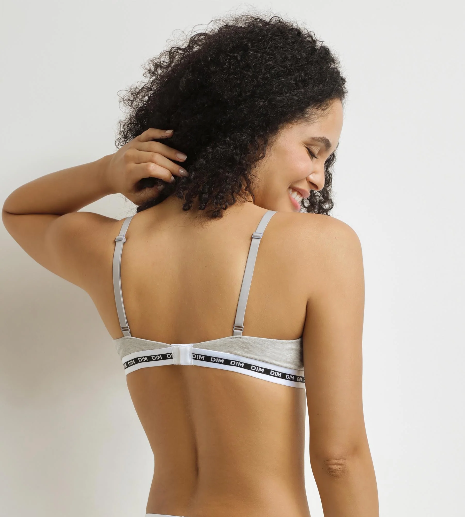 Soutien-gorge femme triangle sans armature Gris Chiné Dim Icons - Image 3