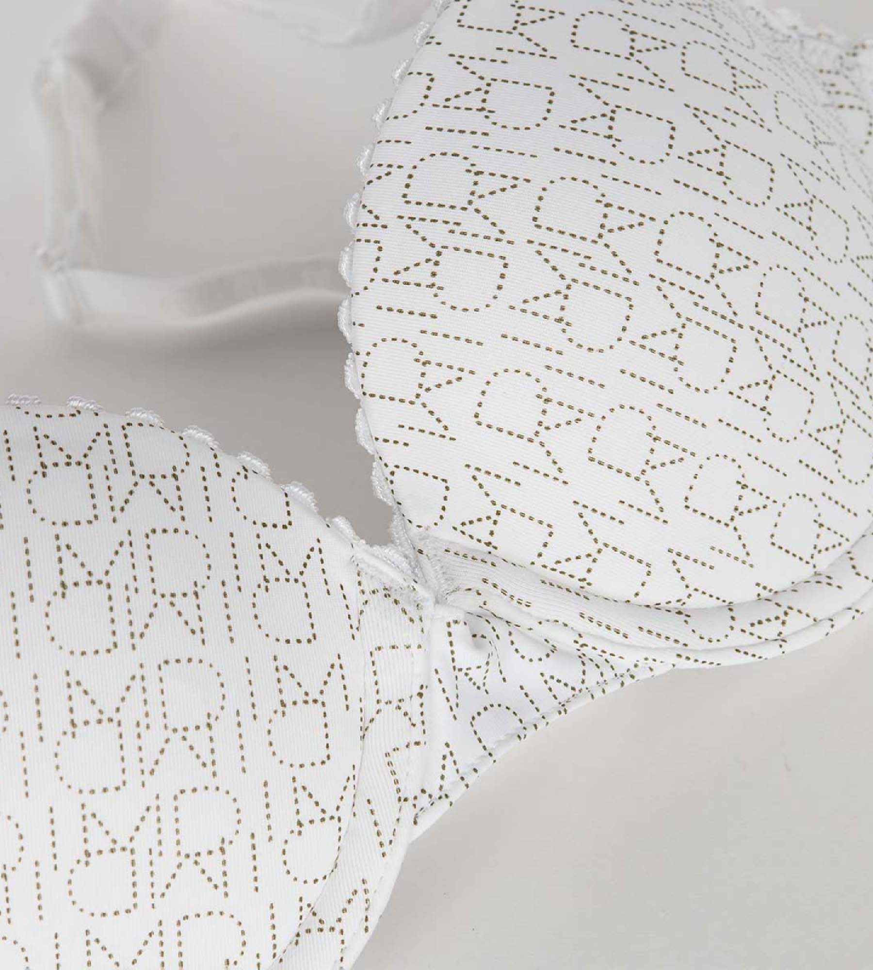 Soutien-gorge fille à armatures blanc imprimé logo Dim Touch - Image 3