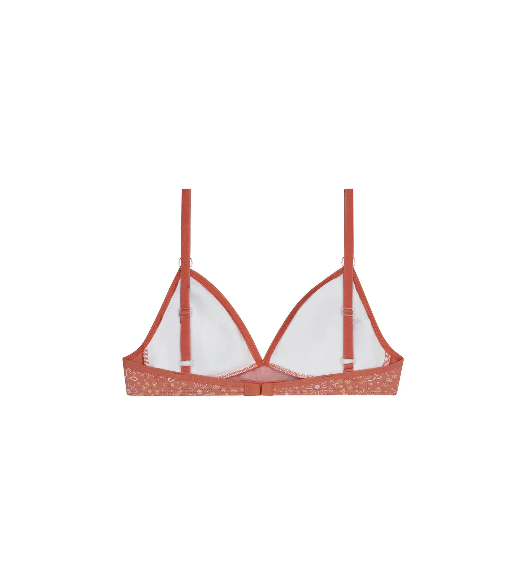 Soutien-gorge fille coton stretch Ocre à fleurs Les Pockets - Image 2