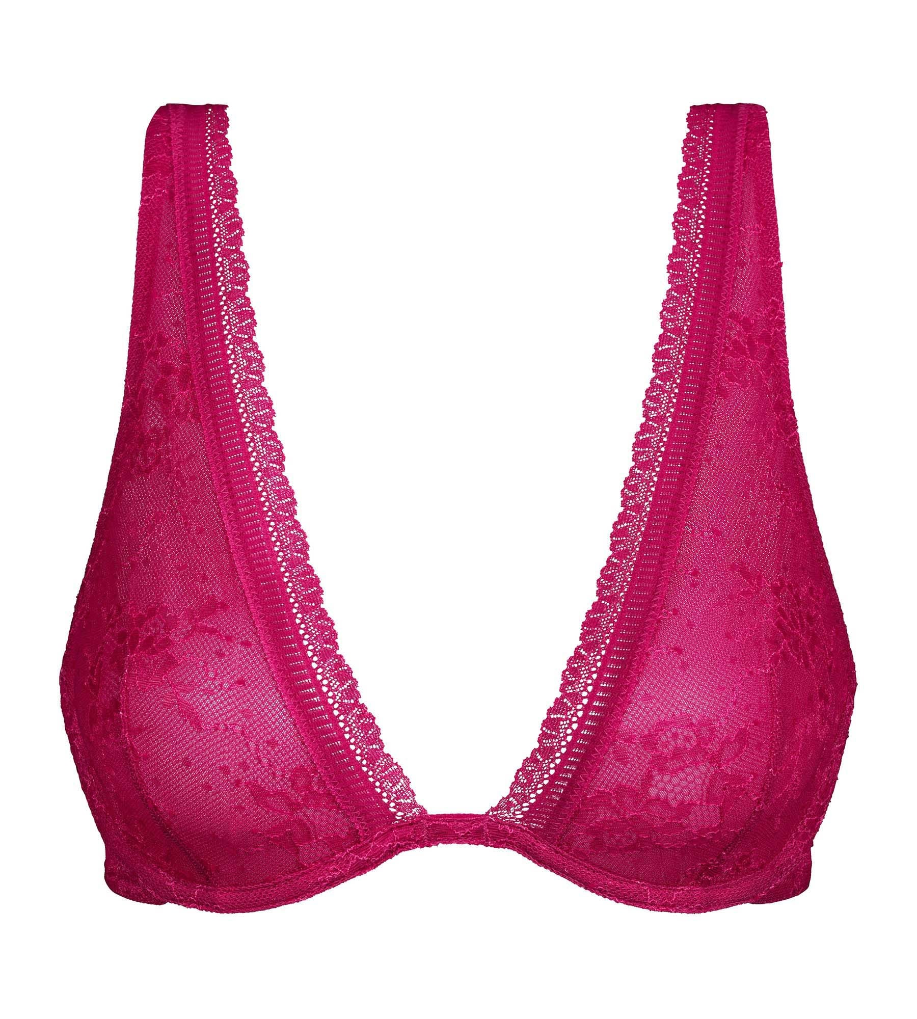 Soutien-gorge foulard à armatures dentelle florale Fuchsia Dim Romance - Image 5
