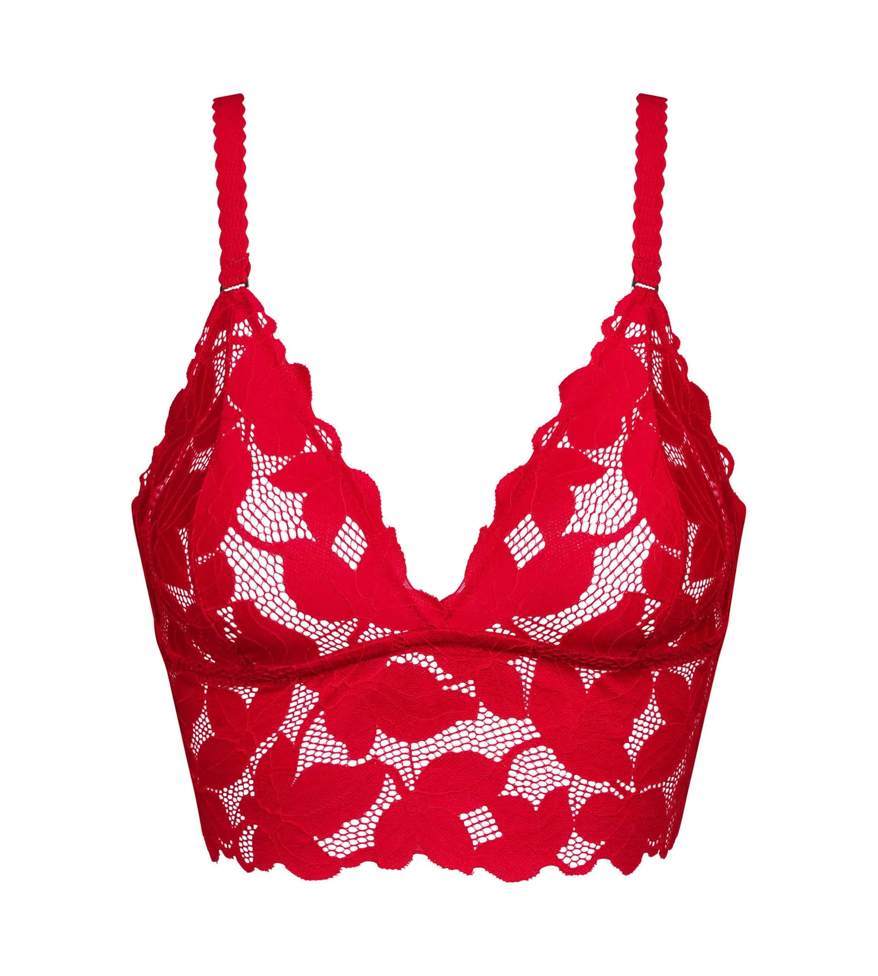 Soutien-gorge foulard sans armature en dentelle florale Rouge Dim Lacy - Image 5