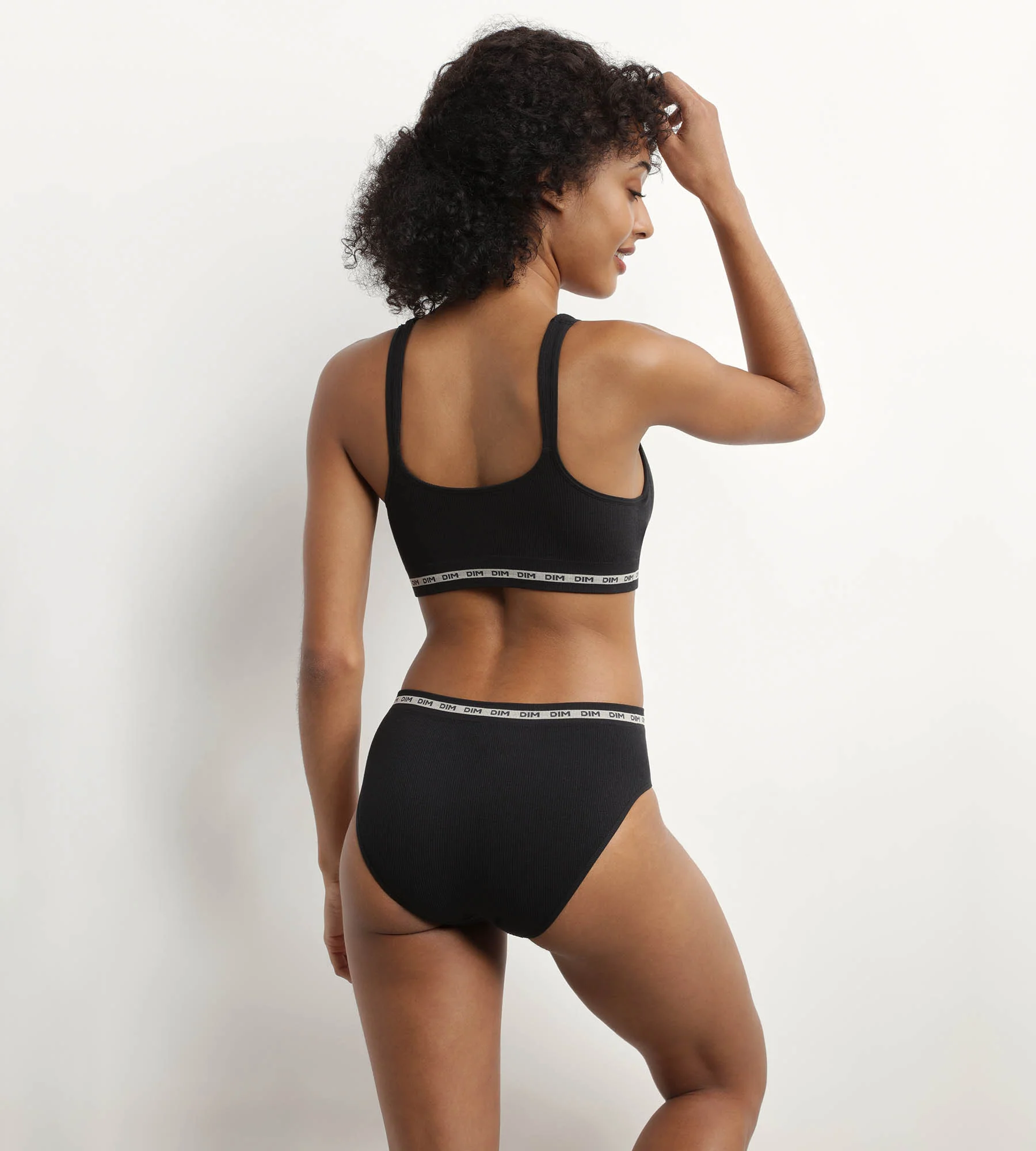 Soutien-gorge Noir côtelé sans armature ni couture Dim Icons Seamless - Image 4