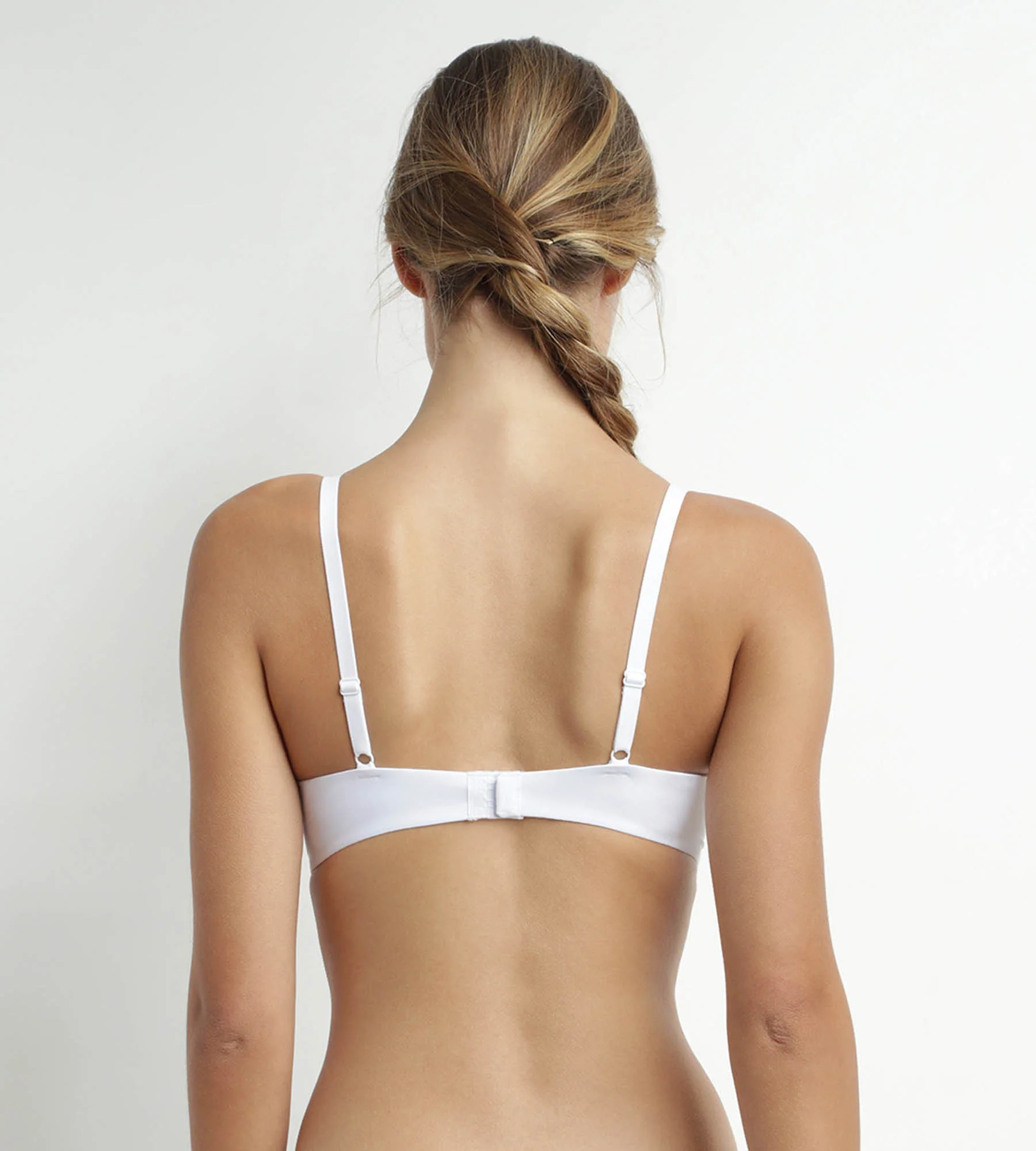 Soutien-gorge sans armature microfibre et tulle Blanc Daily Confort - Image 2