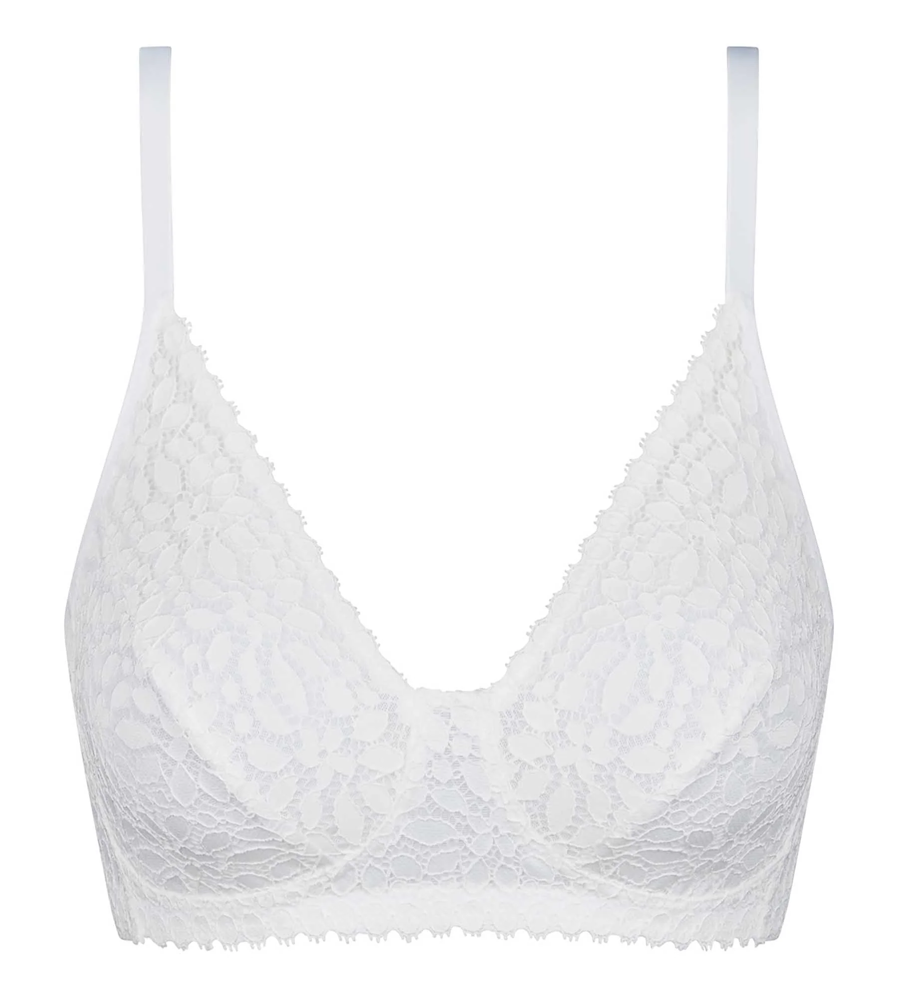 Soutien-gorge sans armatures à motif floral Blanc Daily Dentelle - Image 5