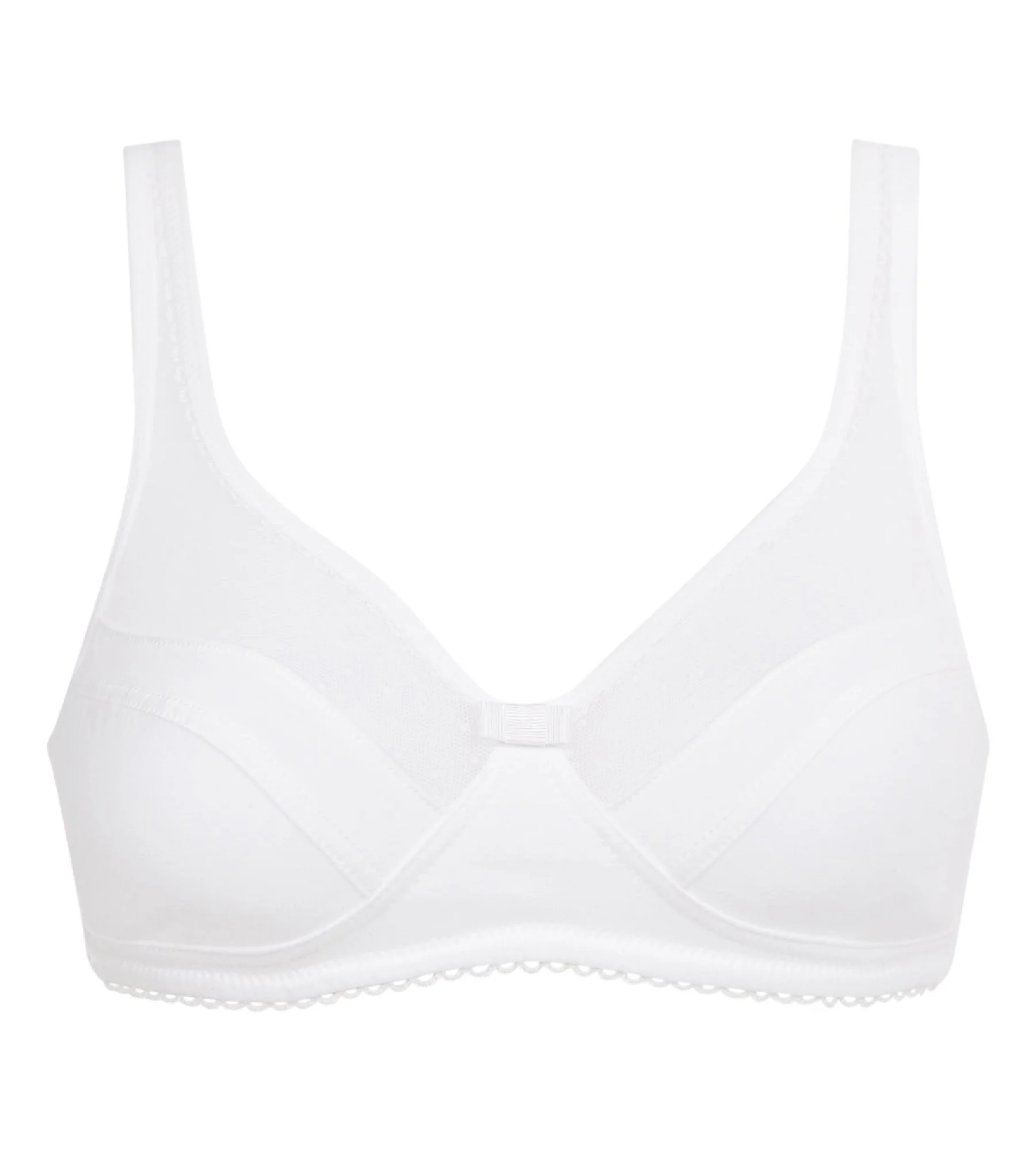 Soutien-gorge sans armatures à plumetis Blanc Generous Coton Bio - Image 5
