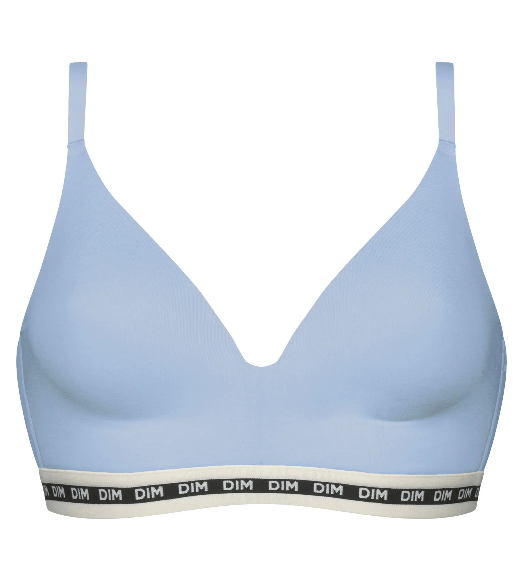 Soutien-gorge triangle en coton modal Bleu à bonnets moulés Dim Icons - Image 5