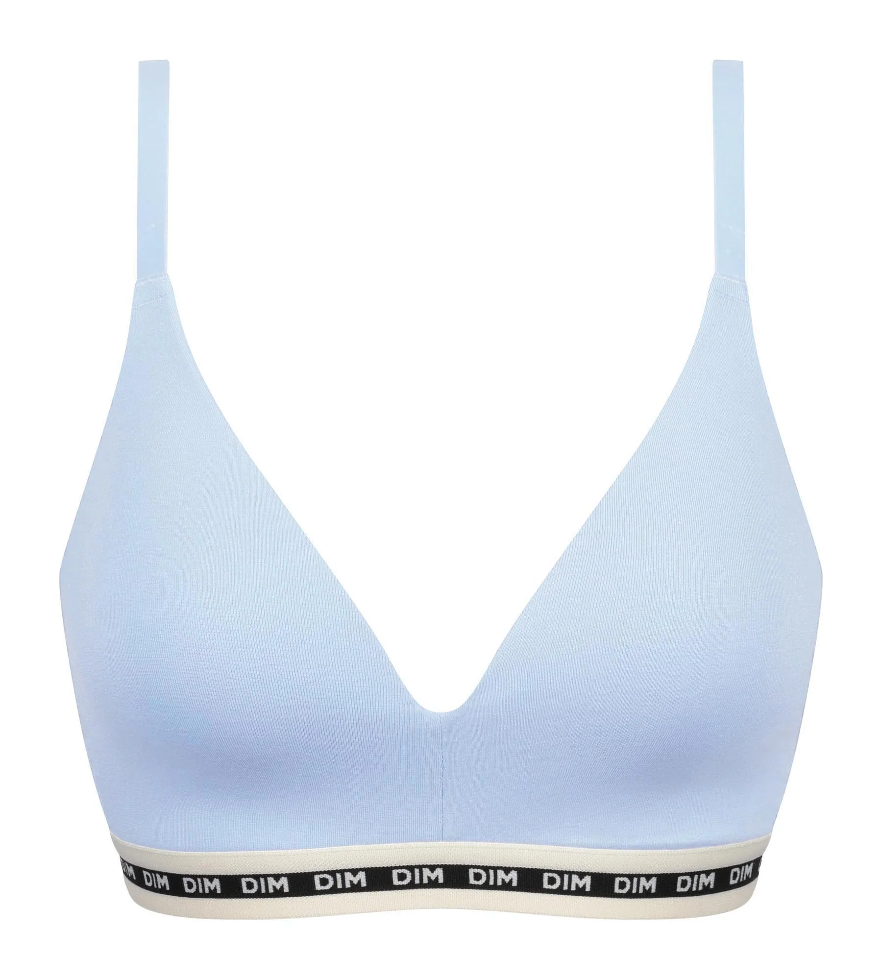 Soutien-gorge triangle en coton modal Bleu à bonnets moulés Dim Icons - Image 9