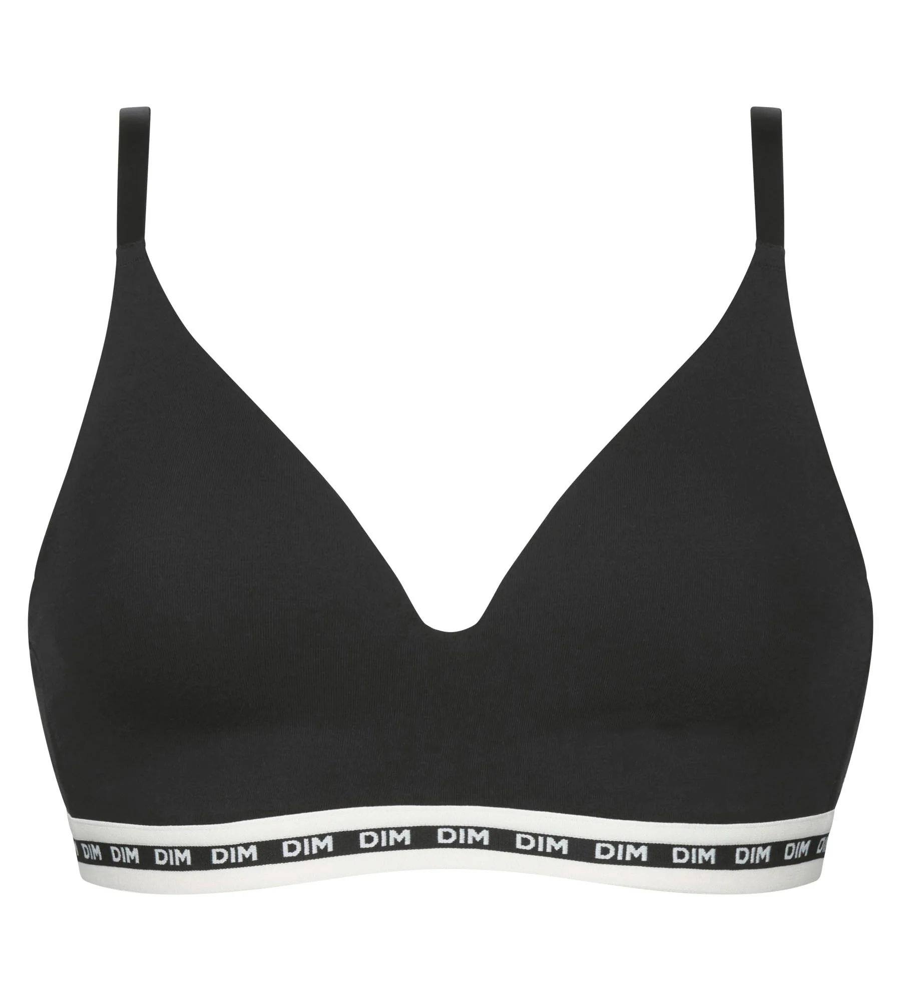 Soutien-gorge triangle en coton modal Noir à bonnets moulés Dim Icons - Image 5