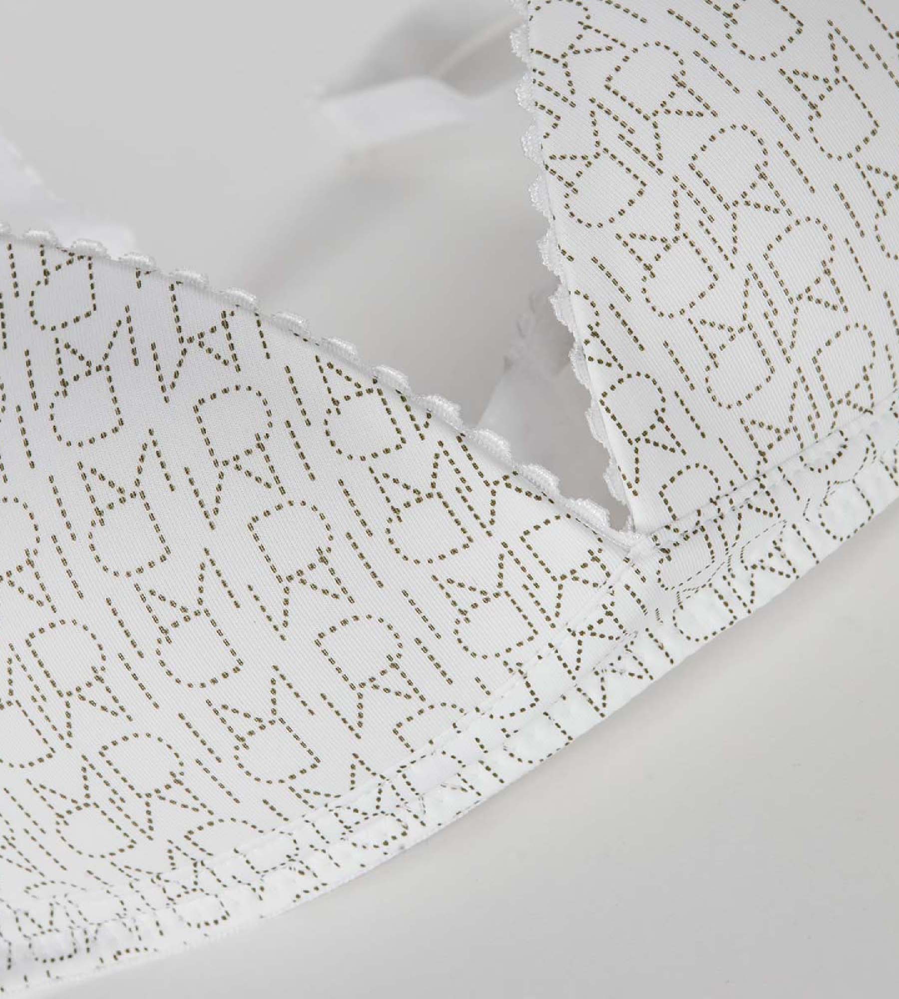 Soutien-gorge triangle imprimé logo blanc DIM Touch Girl - Image 3