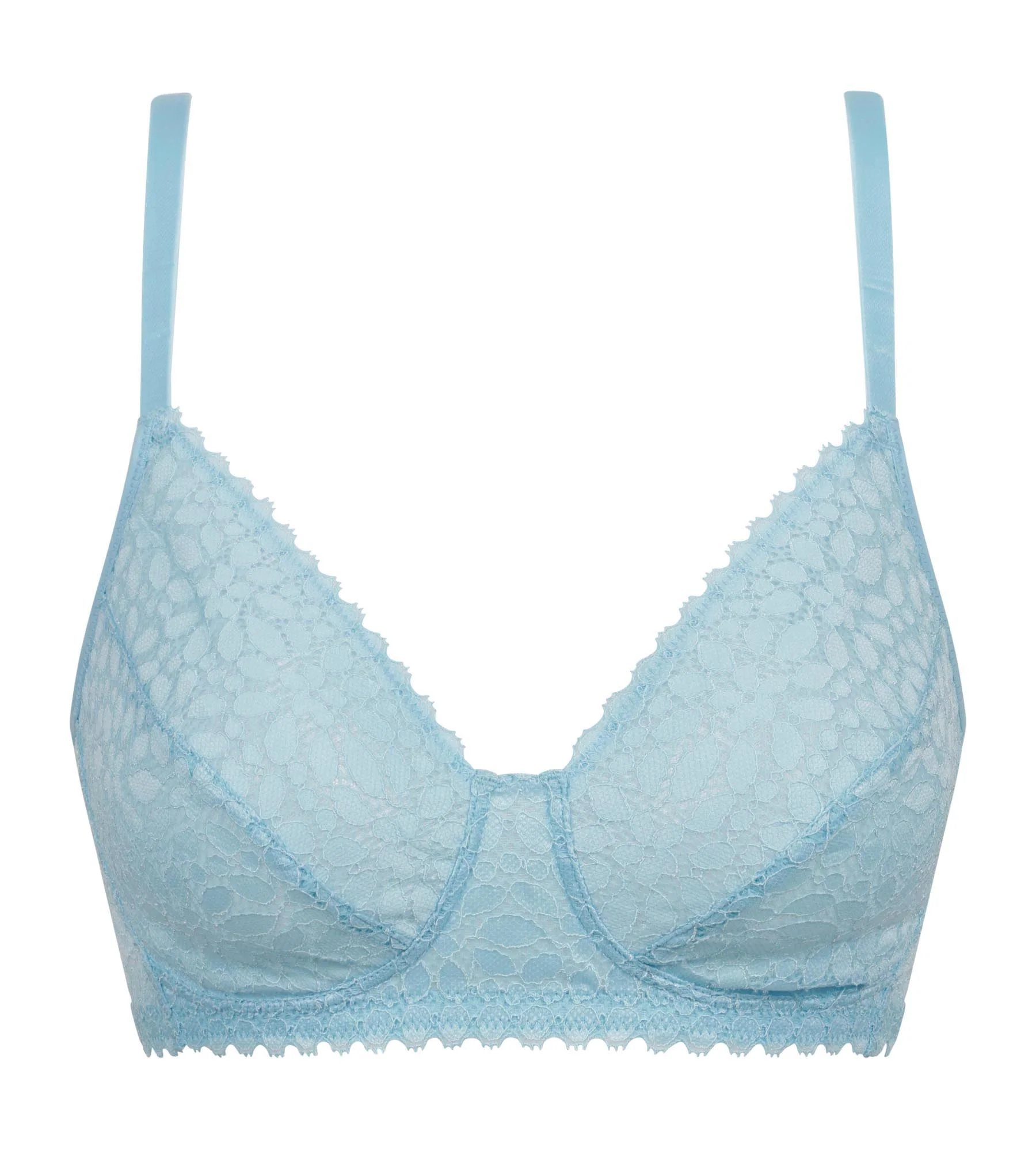 Soutien-gorge triangle sans armature dentelle florale Bleu Daily Dentelle - Image 5
