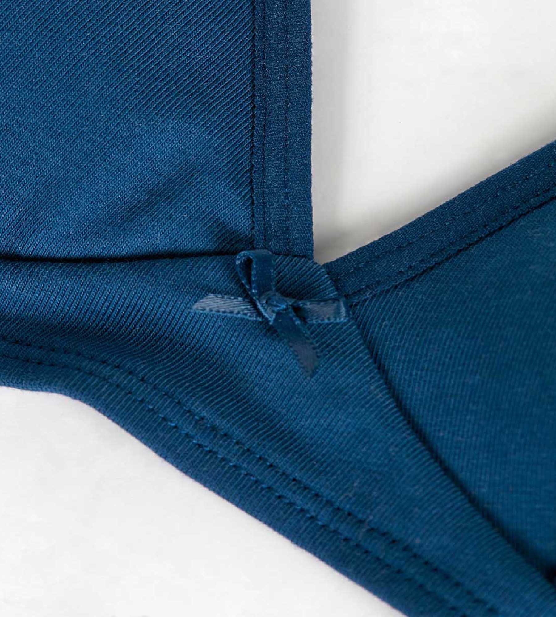 Soutien-gorge triangle sans armature en coton bio Bleu Marin Skin Care - Image 3