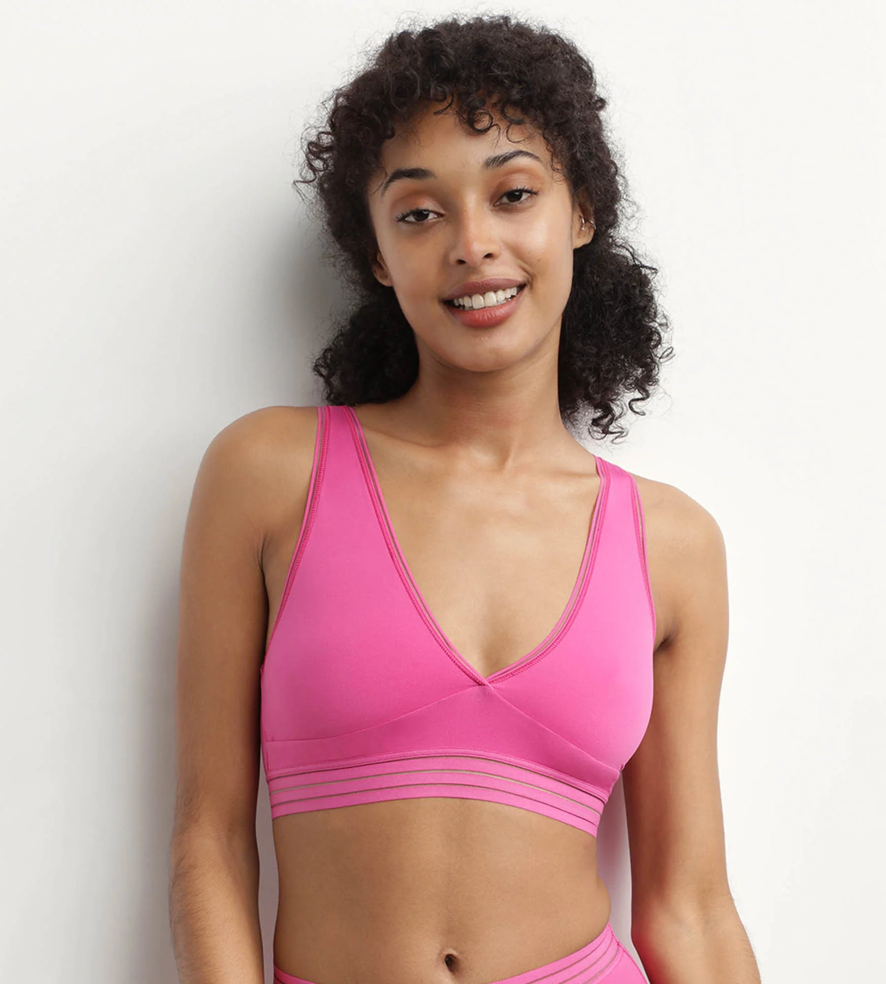 Soutien-gorge triangle sans armature en microfibre Fuchsia Oh My Dims
