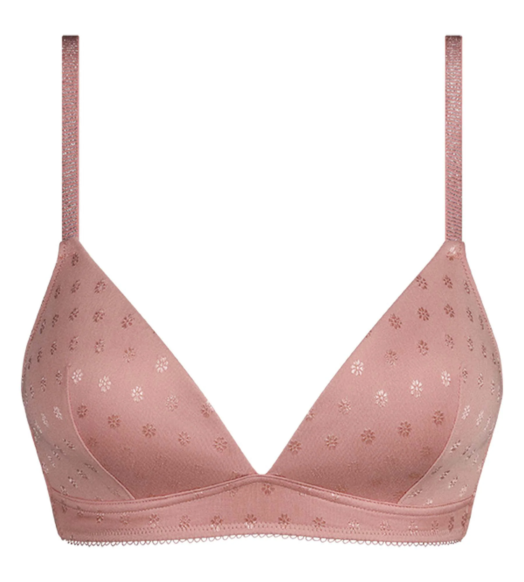 Soutien-gorge triangle sans armature paddé en microfibre Rose à fleurs Cosy Time - Image 6