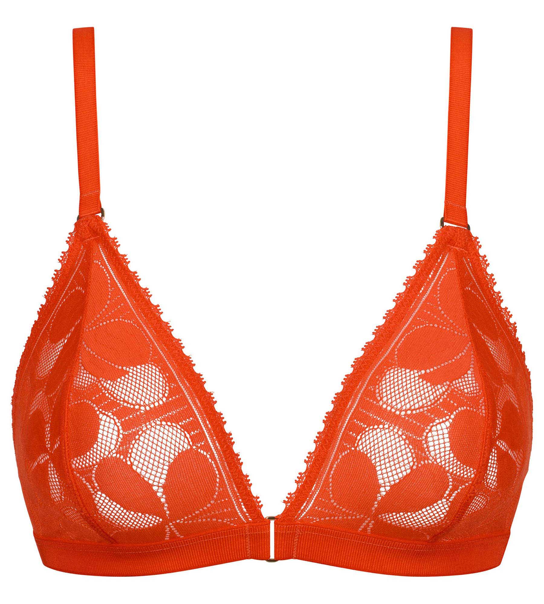 Soutien-gorge triangle sans armatures Orange Art Flowers - Image 5